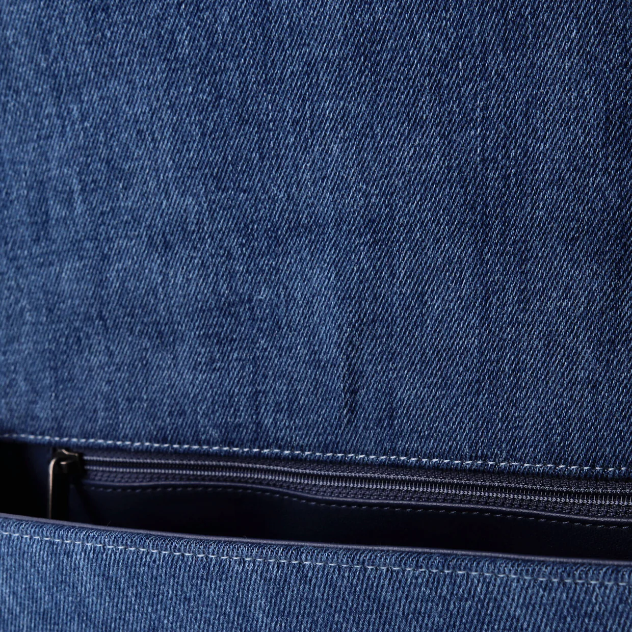 Boy Flap Bag Quilted Denim Large - Deep Luxury