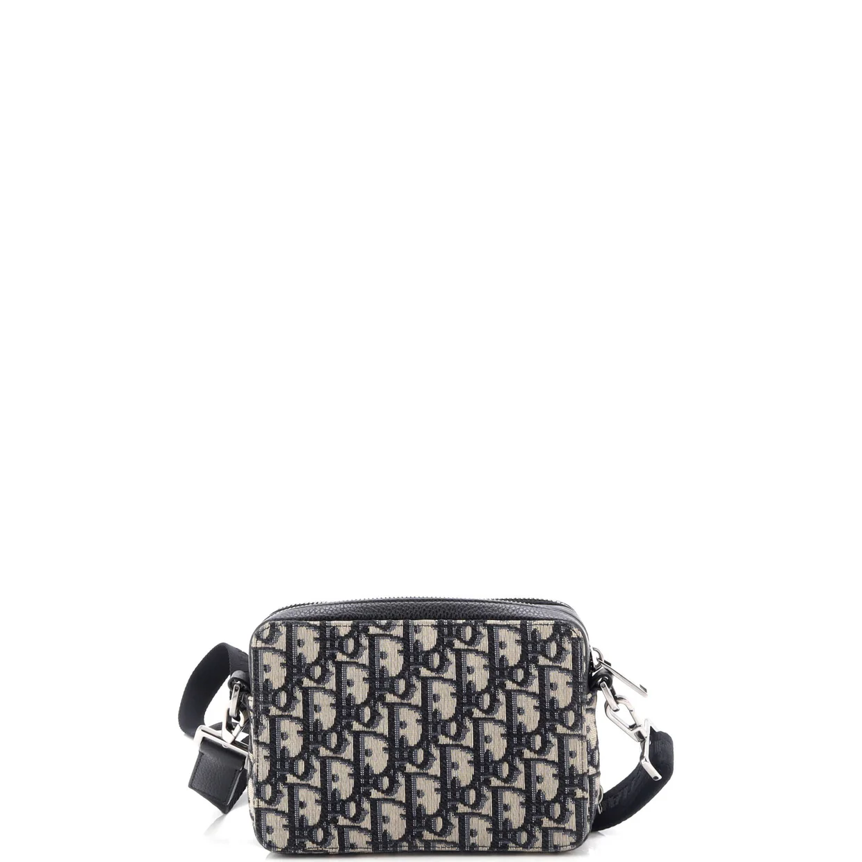 Kenny Scharf Double Zip Crossbody Pouch Oblique Canvas with Applique - Deep Luxury