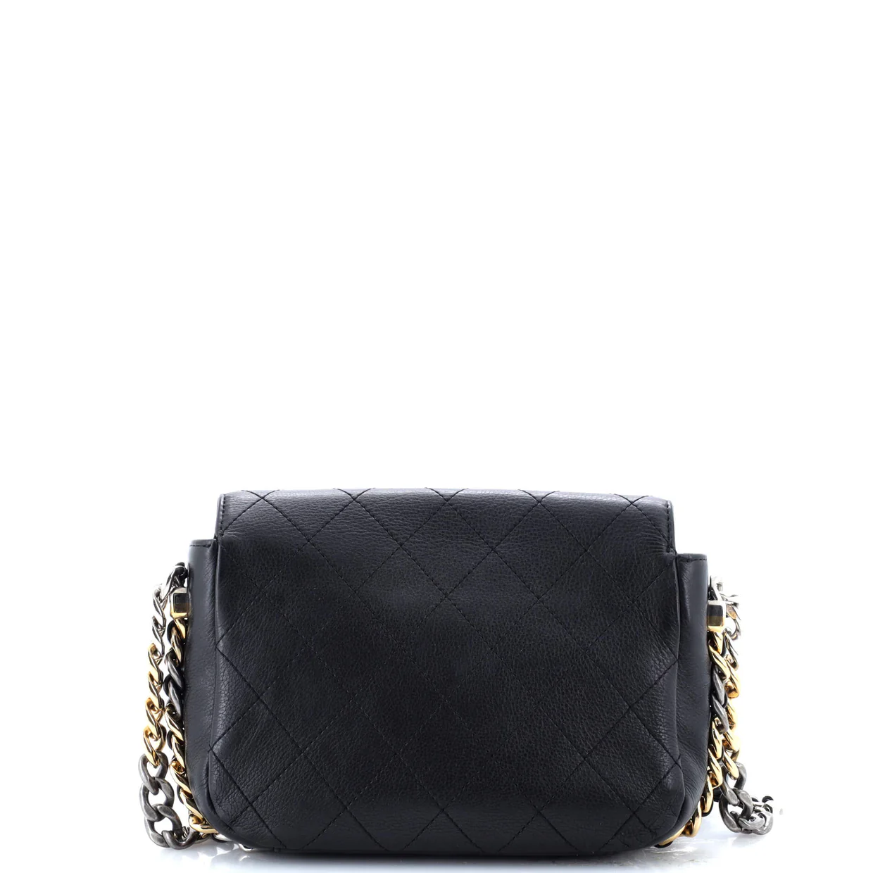 Two Tone Envelope Flap Bag Quilted Calfskin Medium - Deep Luxury