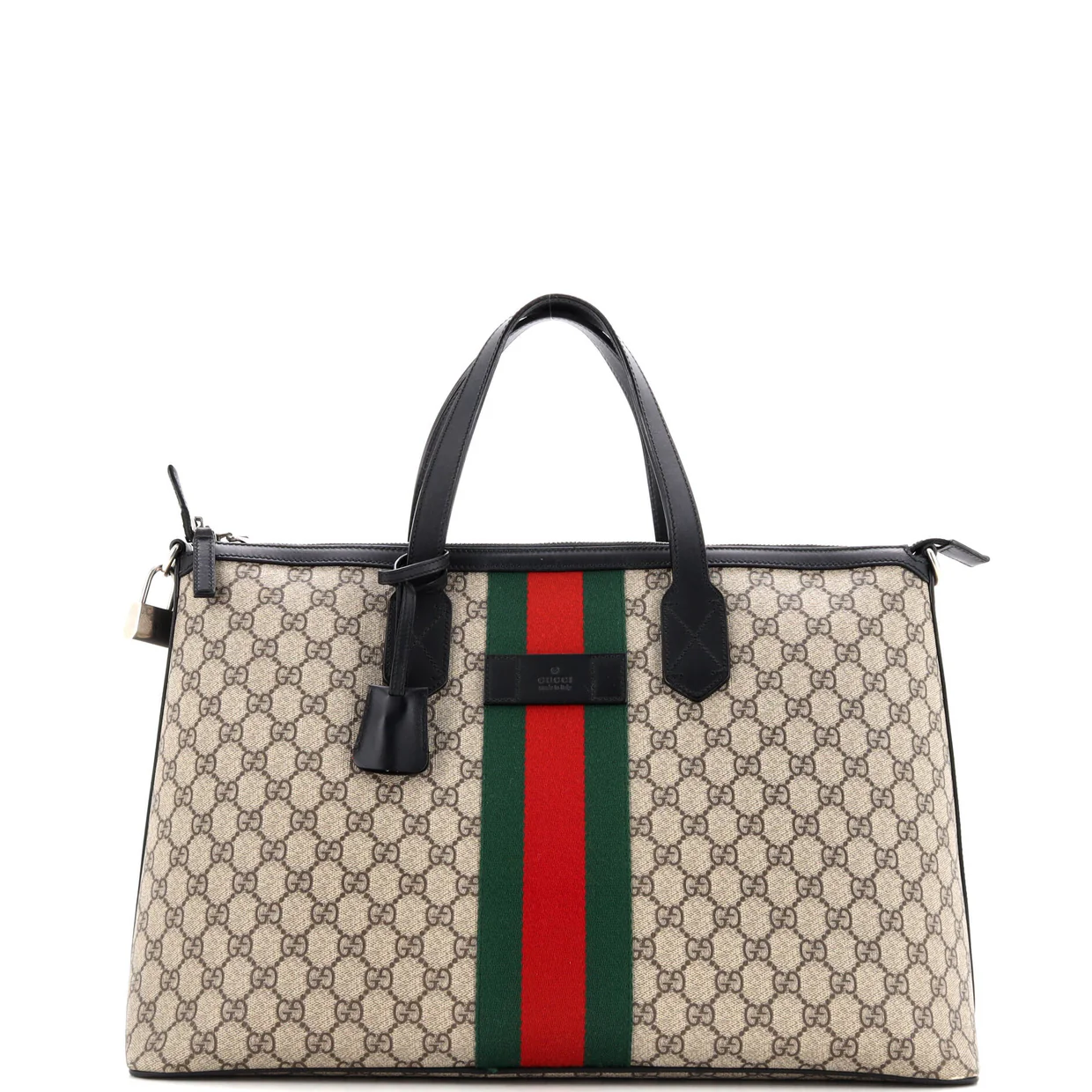 Web Duffle Bag GG Coated Canvas Medium - Deep Luxury
