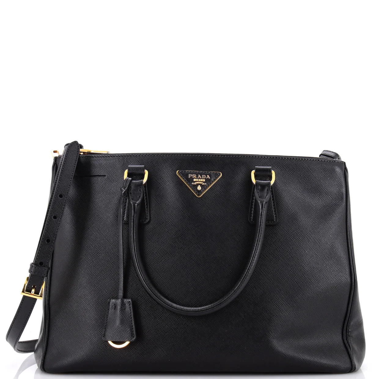 Galleria Double Zip Tote Saffiano Leather Medium - Deep Luxury
