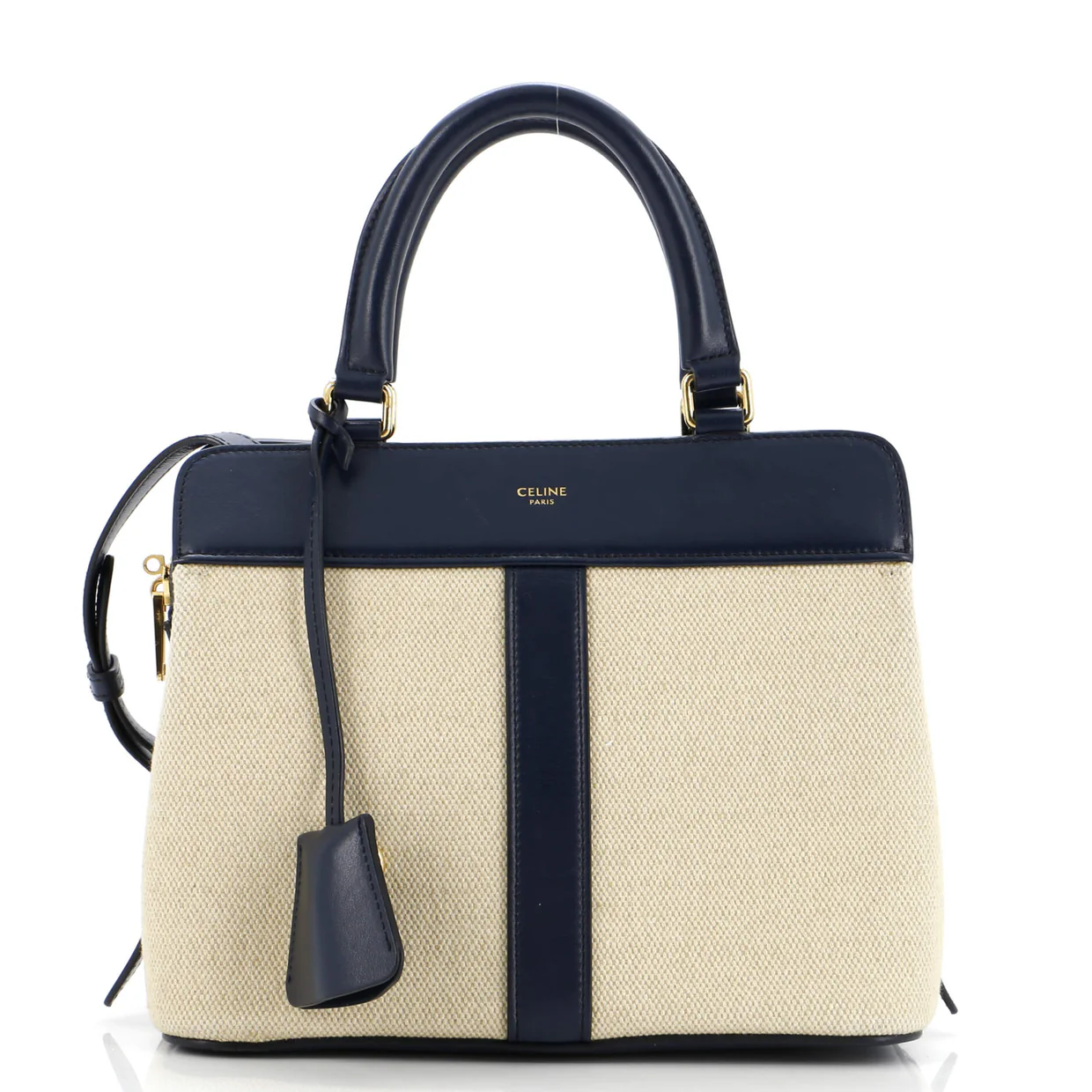 Cabas de France Tote Canvas with Leather Small - Deep Luxury