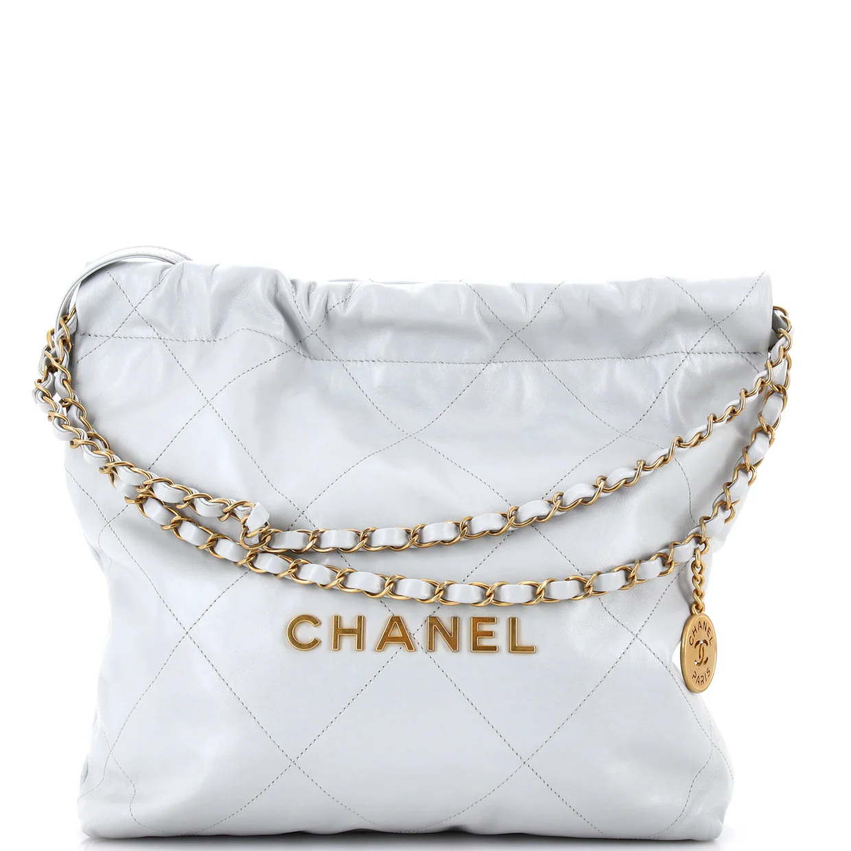 22 Chain Hobo Quilted Calfskin Small - Deep Luxury