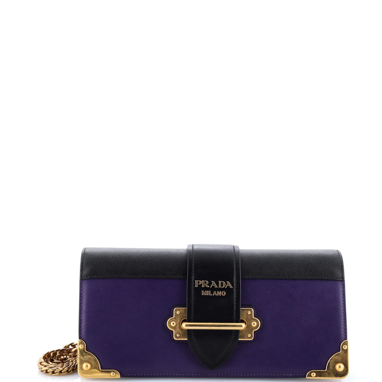 Cahier Chain Clutch City Calf and Saffiano - Deep Luxury