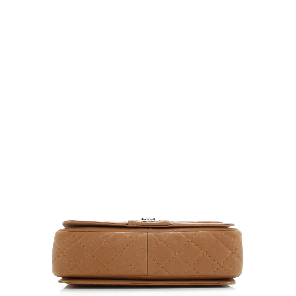 Turn Around Ligne Flap Bag Quilted Washed Caviar Large - Deep Luxury