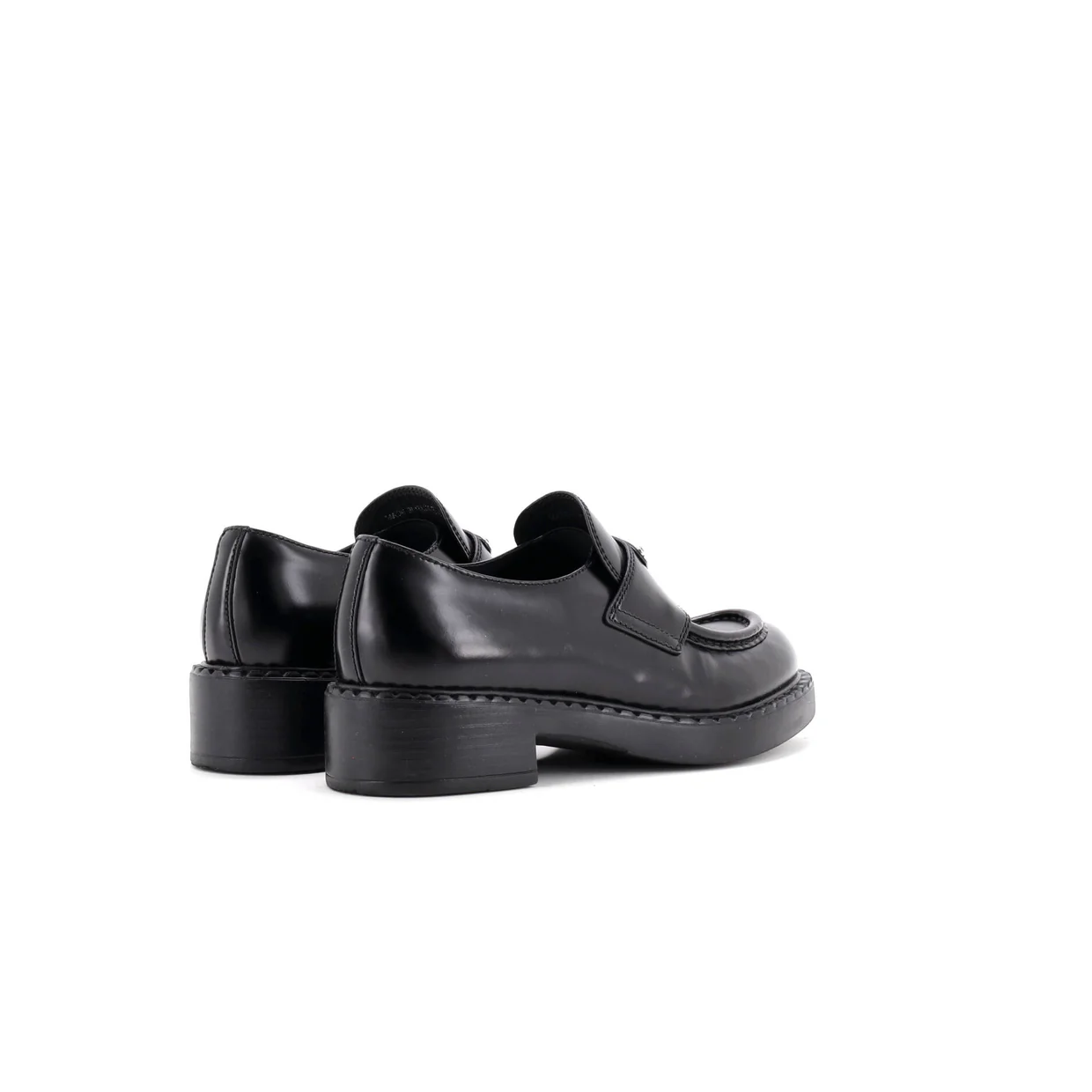 Women's Triangle Logo Loafers Spazzolato Leather - Deep Luxury