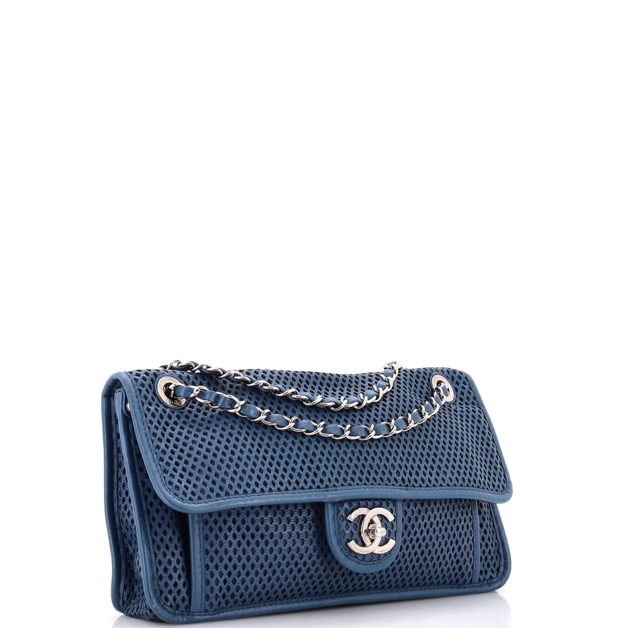 Up In The Air Flap Bag Perforated Leather Medium - Deep Luxury