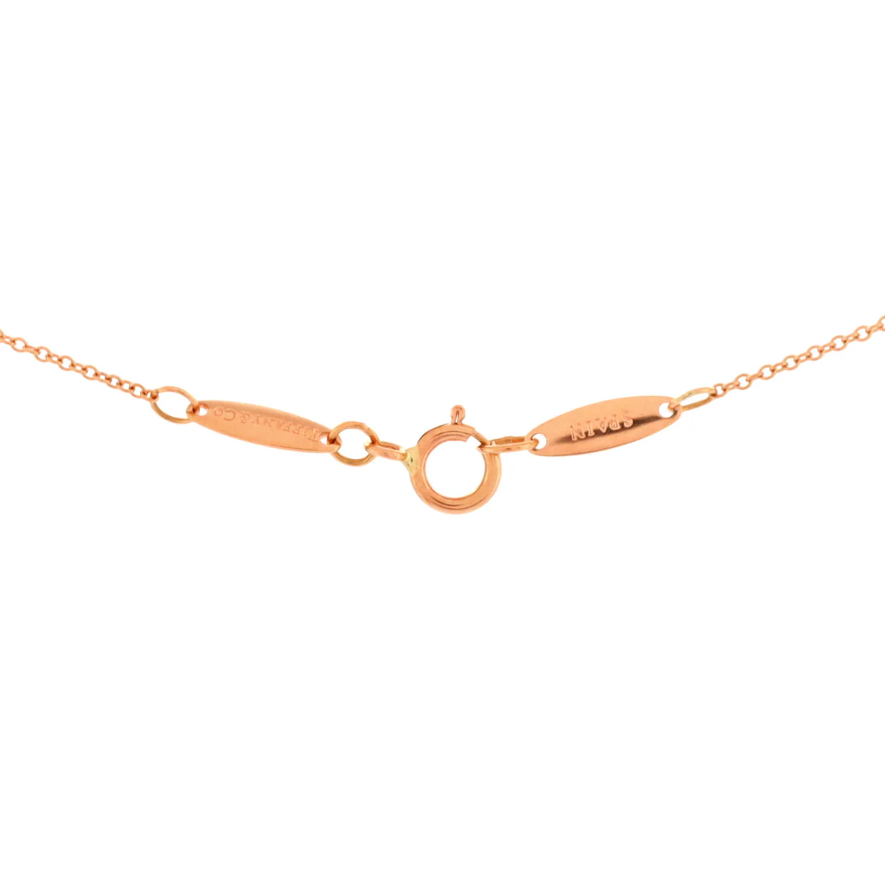 Elsa Peretti Open Heart Pendant Necklace 18K Rose Gold 7mm - Deep Luxury