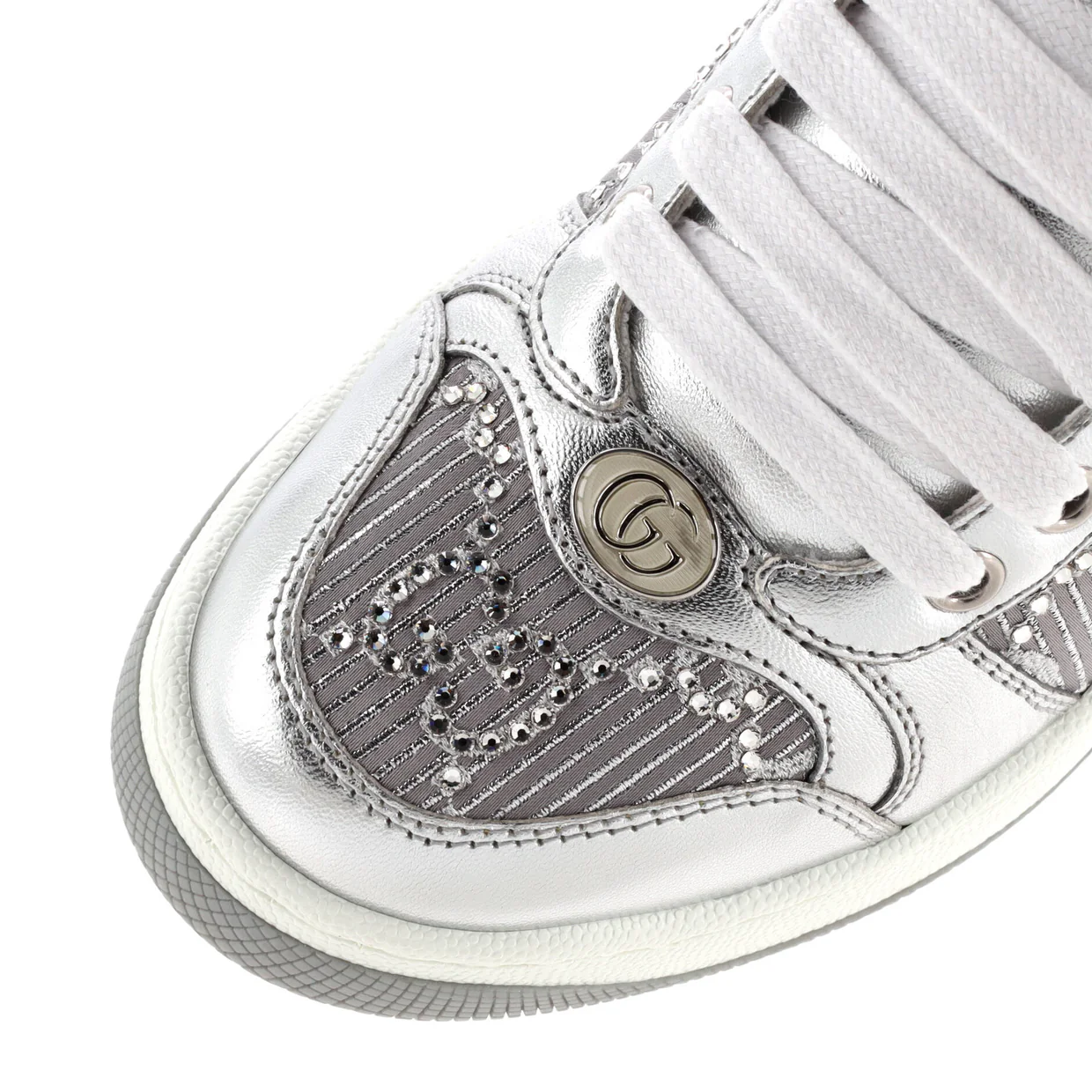 Screener Sneakers Leather with Crystals - Deep Luxury