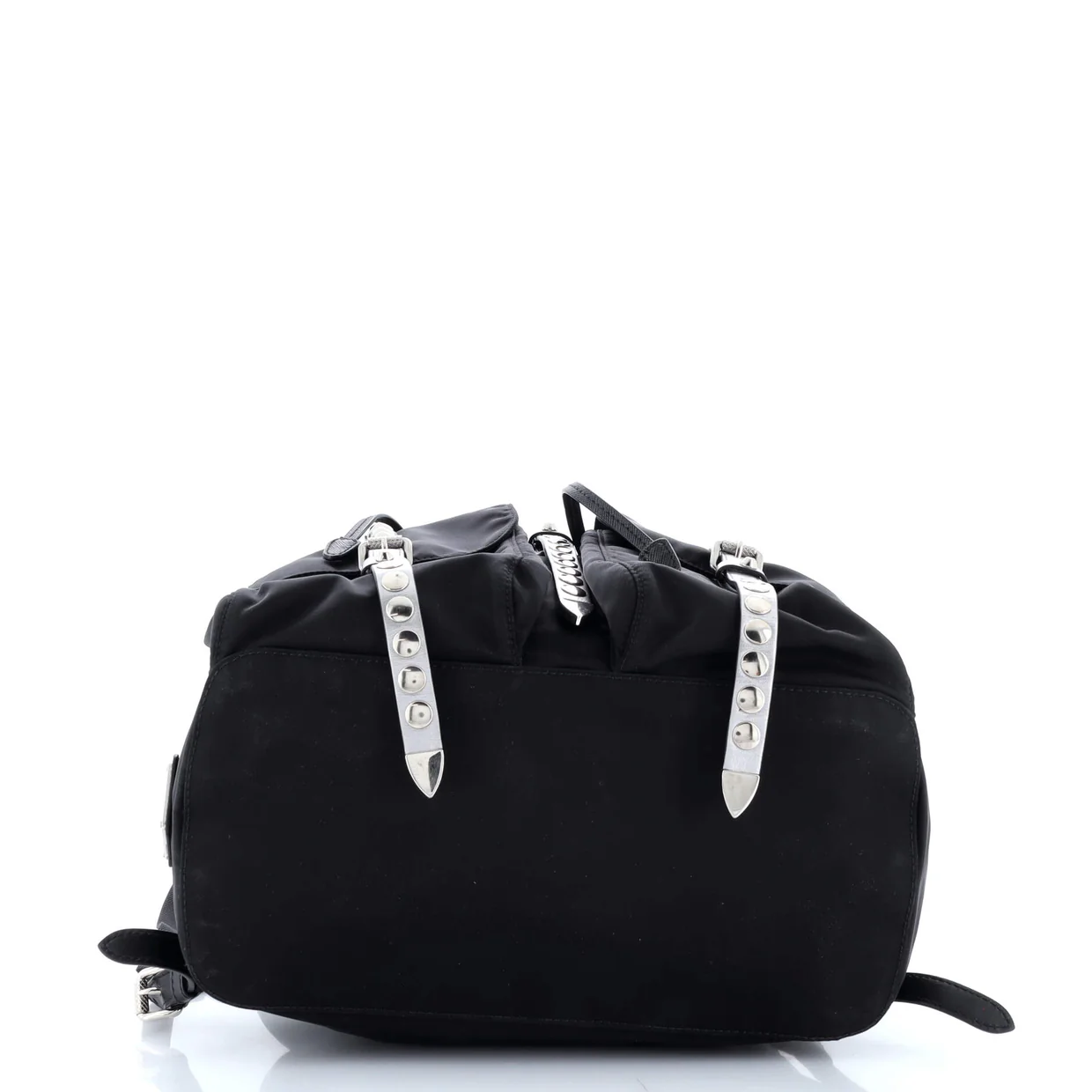 New Vela Backpack Tessuto with Studded Leather - Deep Luxury