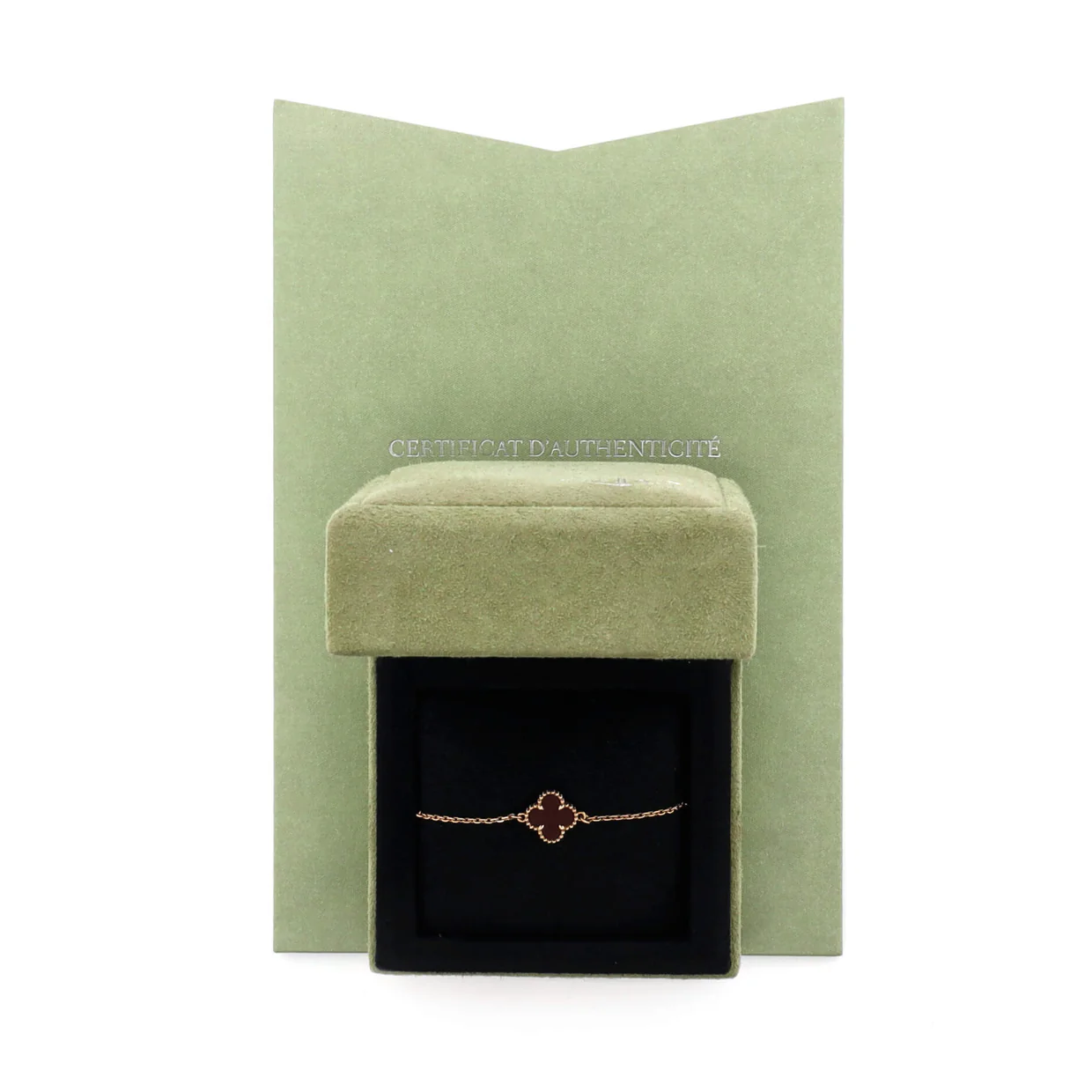 Sweet Alhambra Bracelet 18K Rose Gold and Carnelian - Deep Luxury