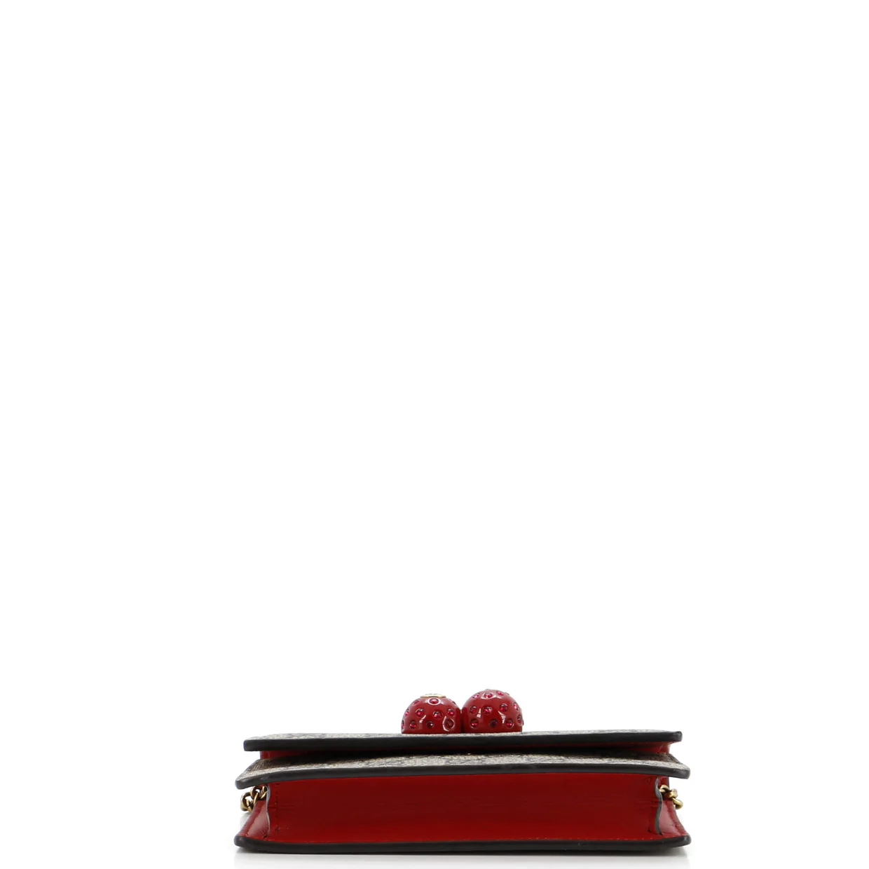 Cherries Wallet on Chain GG Coated Canvas Mini - Deep Luxury