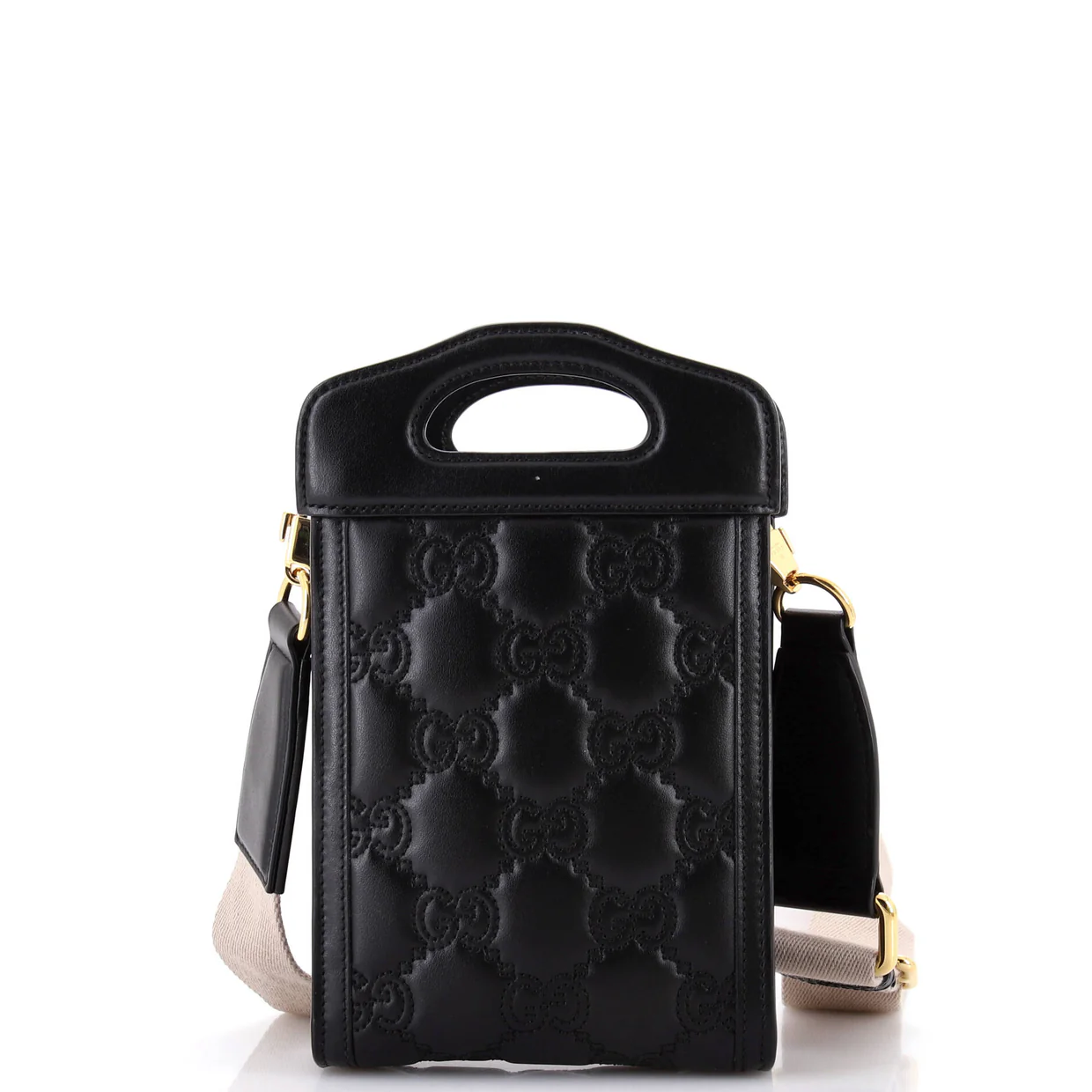 Top Handle Crossbody Bag GG Matelasse Leather Mini - Deep Luxury