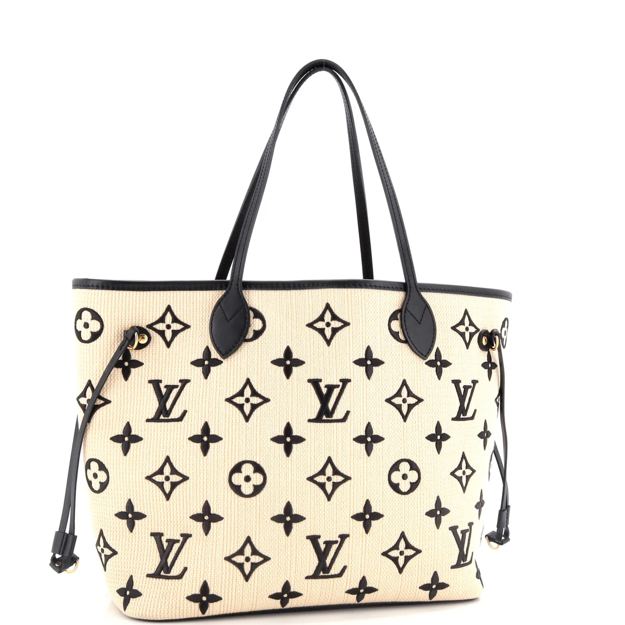 Neverfull NM Tote By The Pool Monogram Raffia MM - Deep Luxury