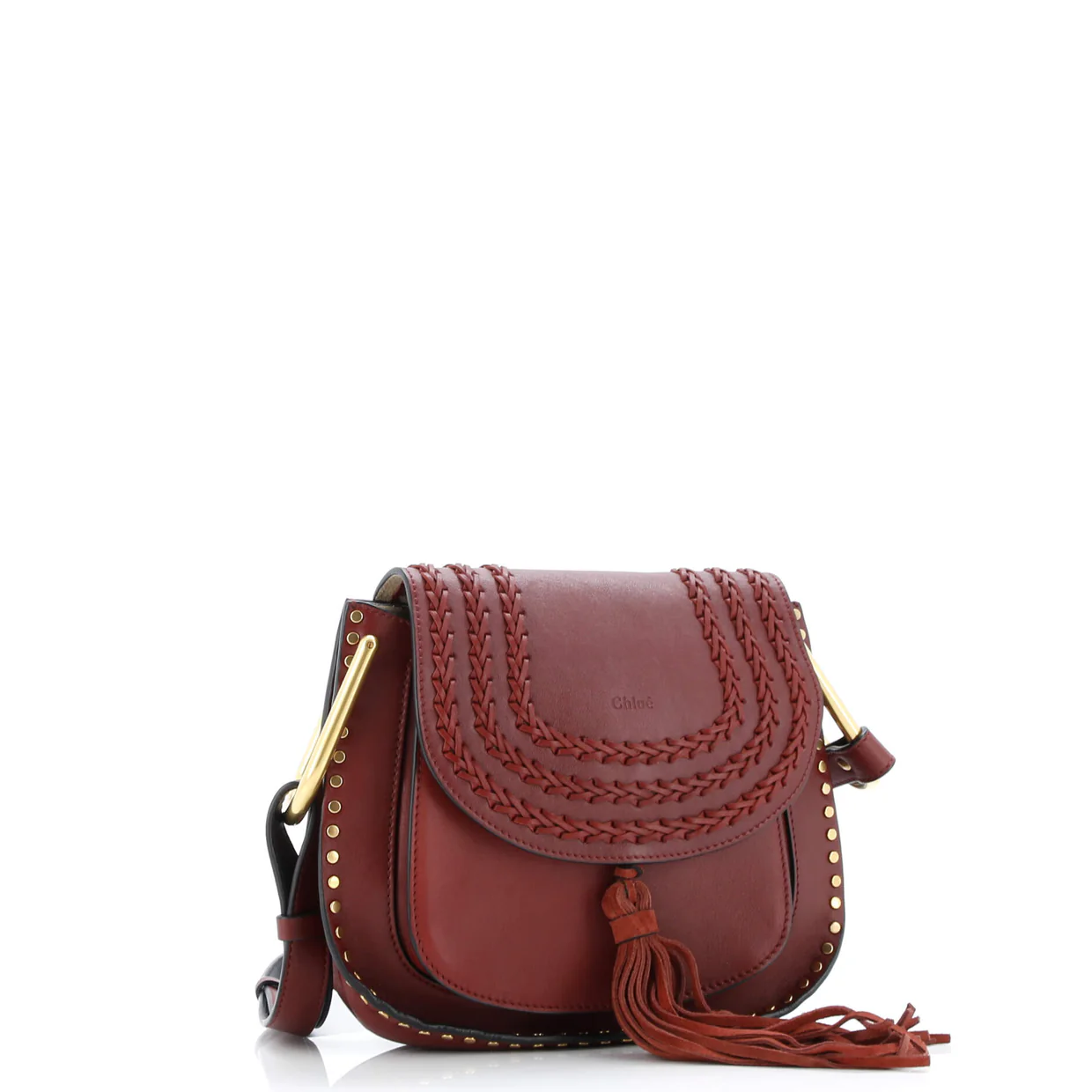 Hudson Handbag Whipstitch Leather Small - Deep Luxury