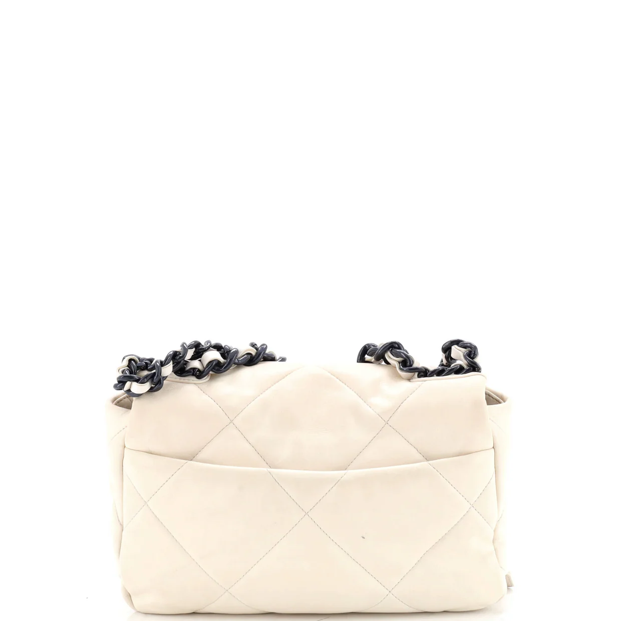 19 Flap Bag Quilted Glossy Calfskin Medium - Deep Luxury