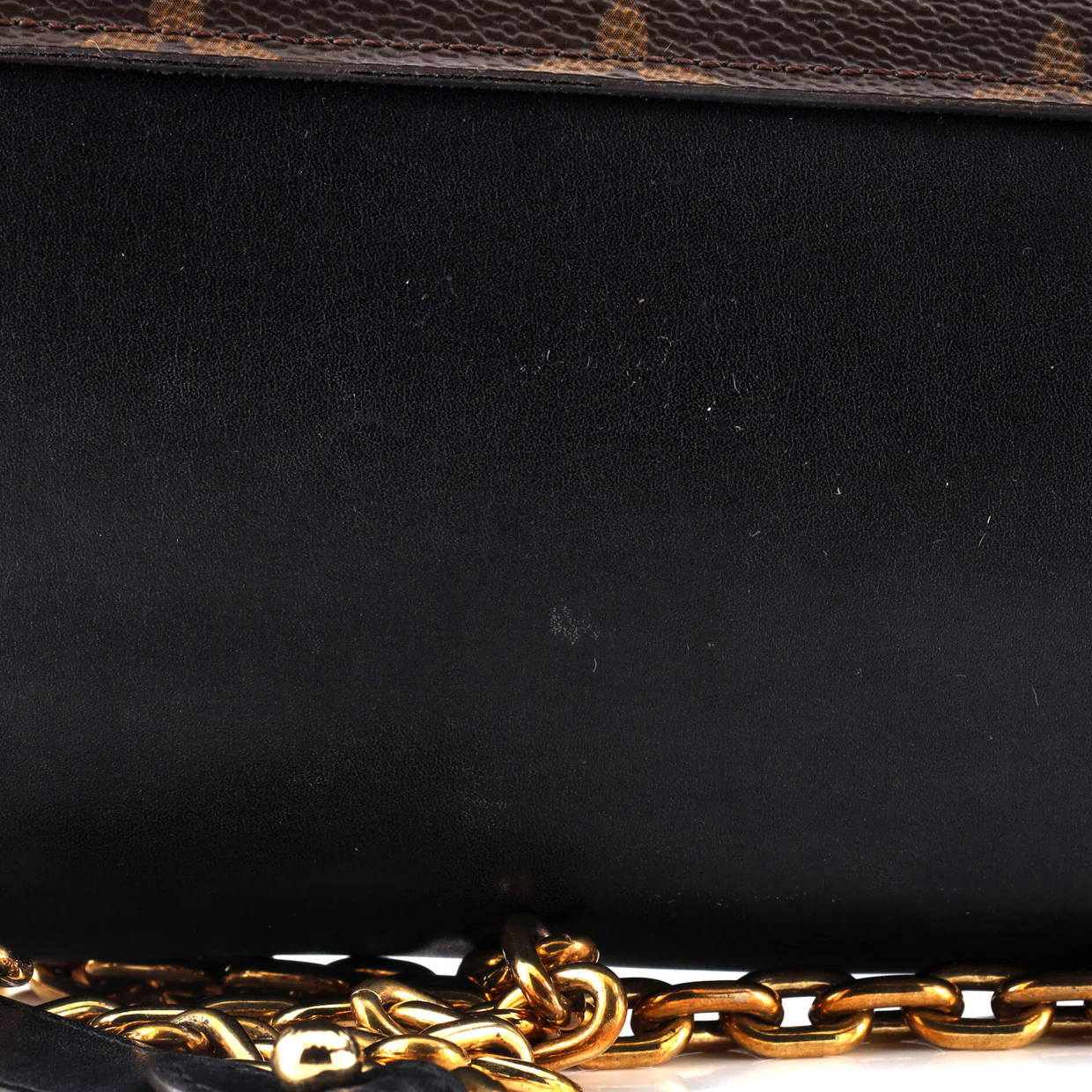 Twist Chain Wallet Limited Edition Brogue Reverse Monogram Canvas and Leather - Deep Luxury