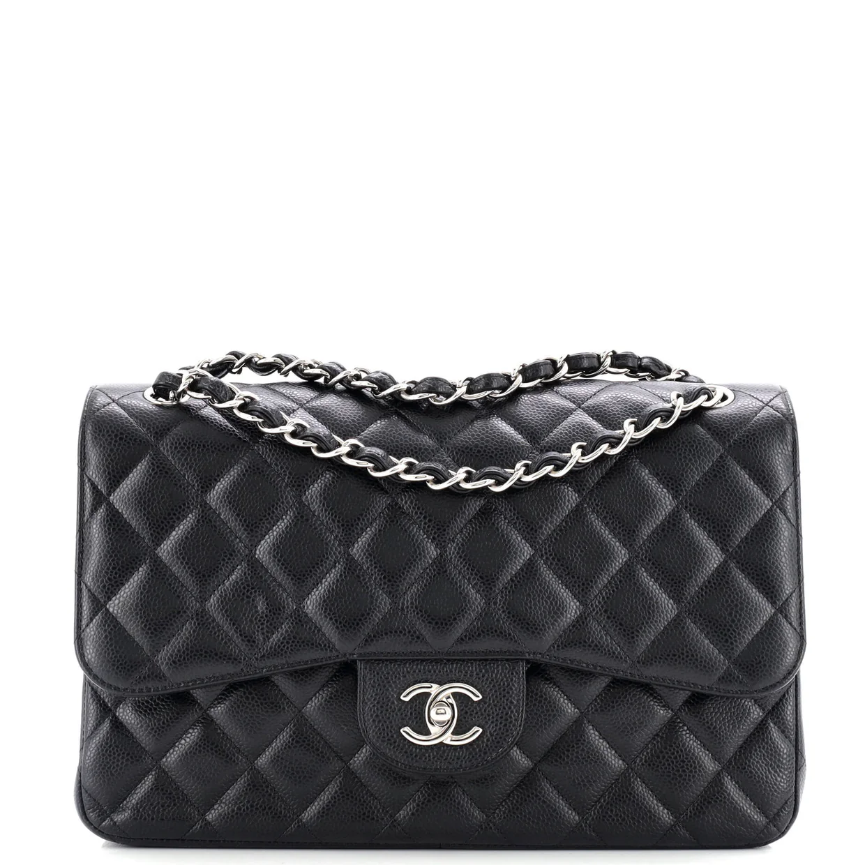 Classic Double Flap Bag Quilted Caviar Jumbo - Deep Luxury