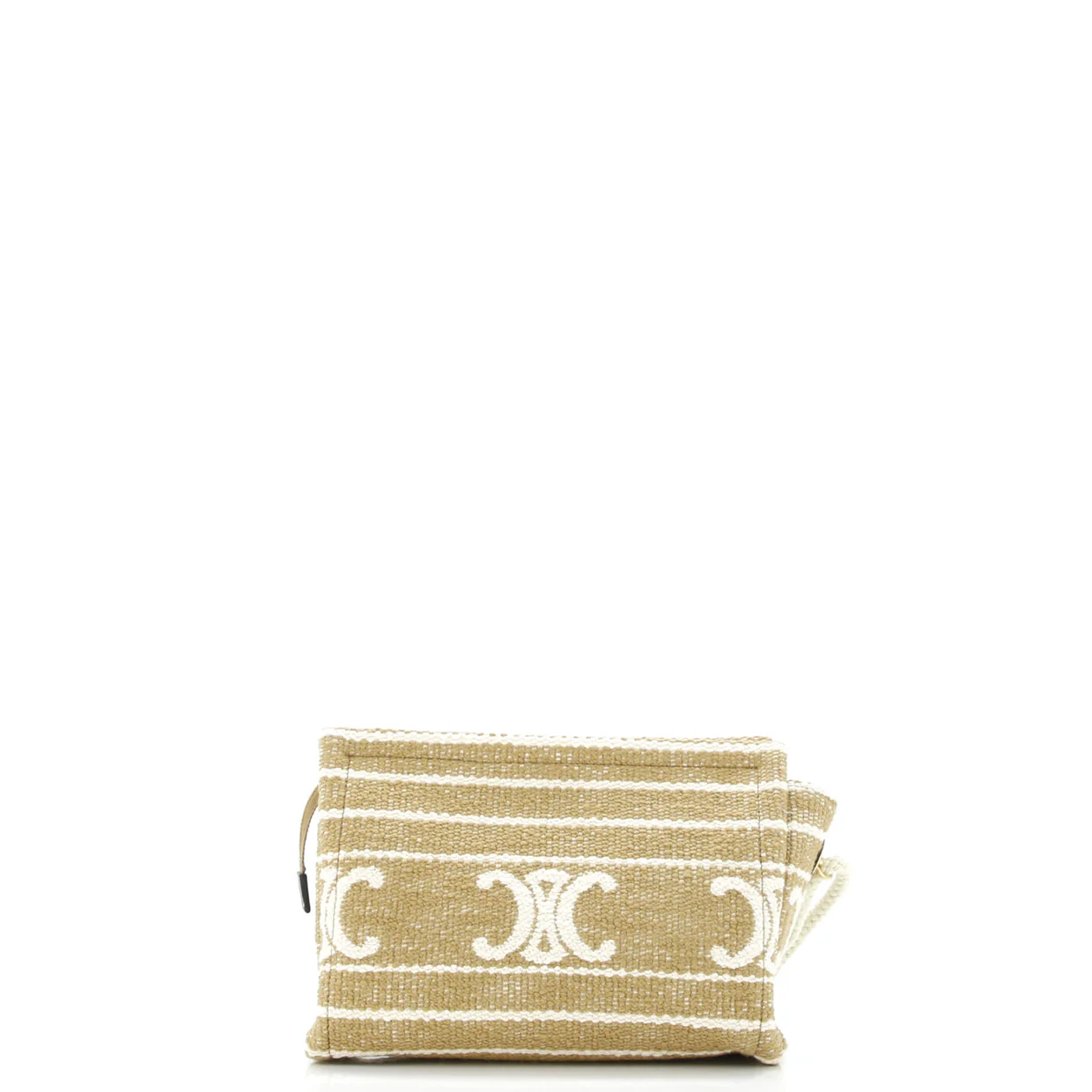 Triomphe Wristlet Pouch Jacquard Small - Deep Luxury