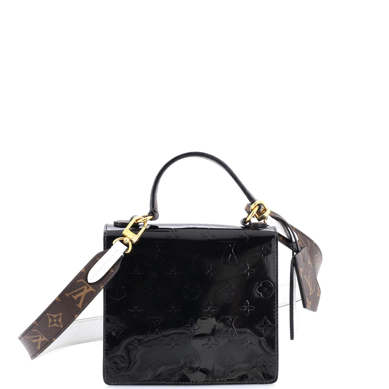 Spring Street NM Handbag Monogram Vernis with Monogram Canvas and Epi Leather - Deep Luxury