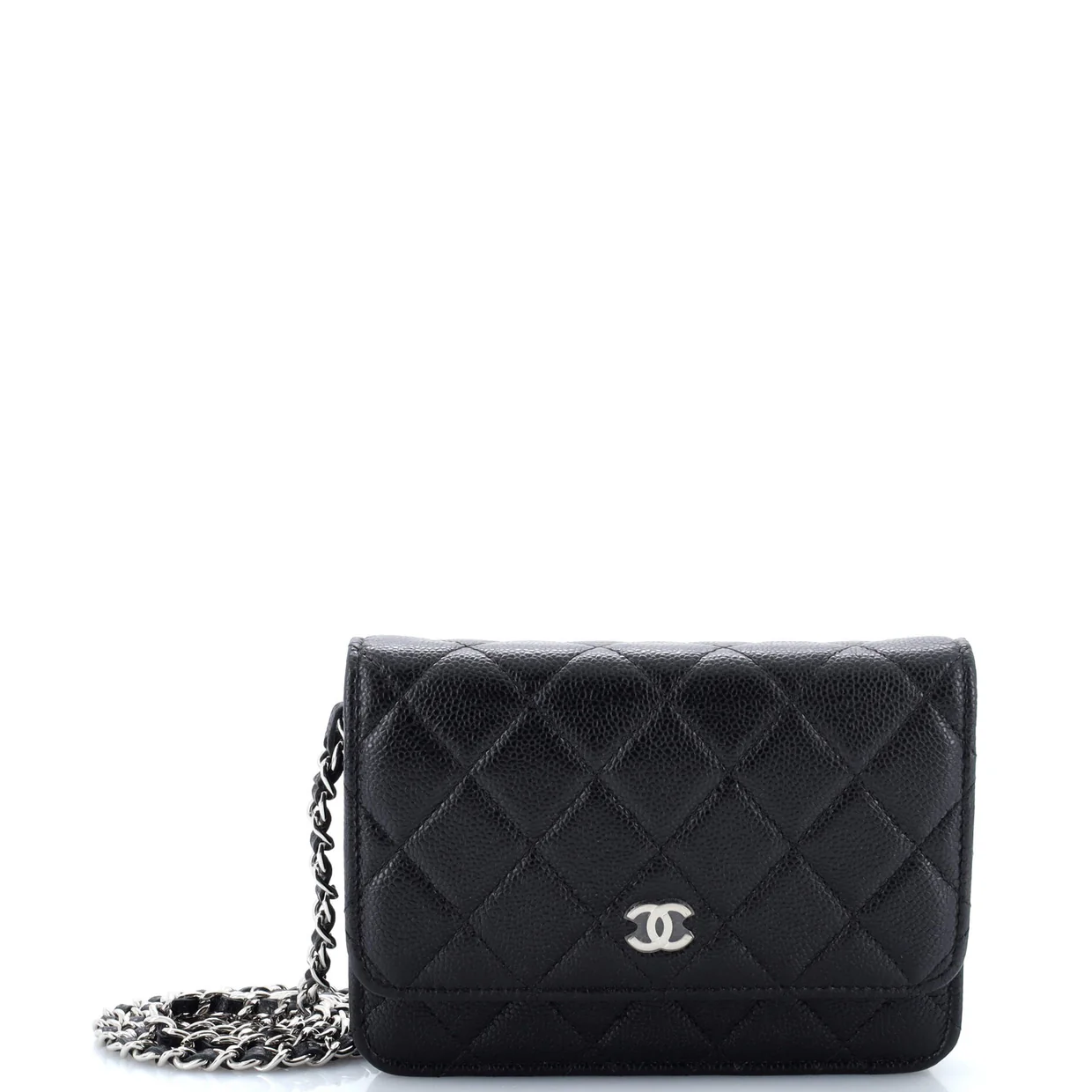 Wallet on Chain Quilted Caviar Mini - Deep Luxury