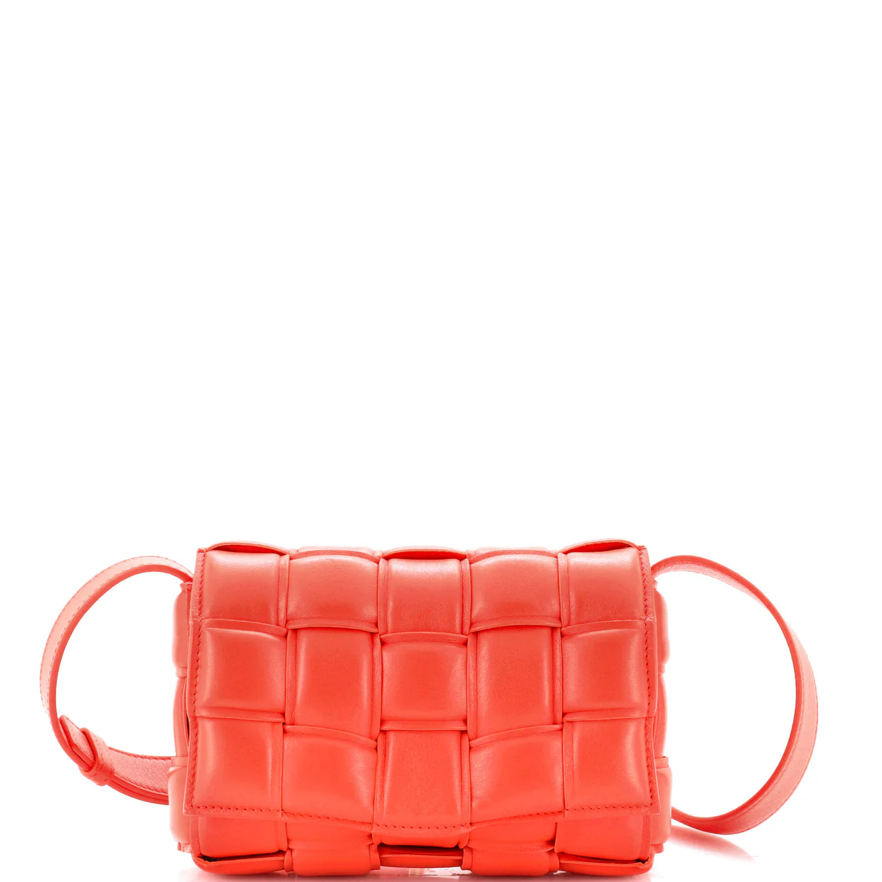 Cassette Crossbody Bag Padded Maxi Intrecciato Leather Small - Deep Luxury