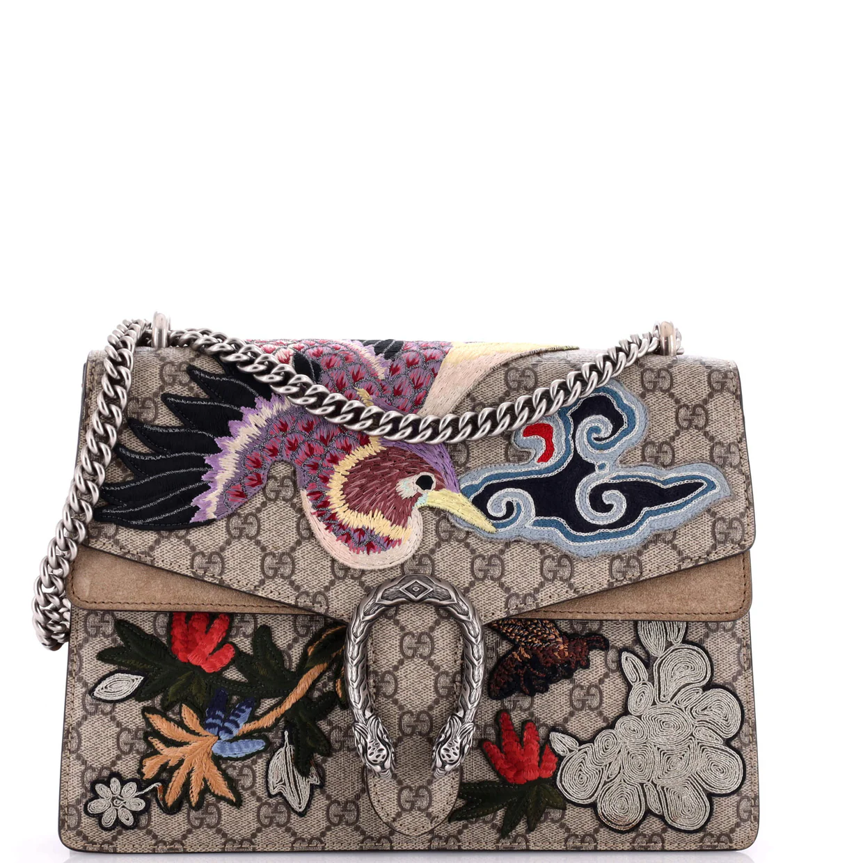 Dionysus Bag Embroidered GG Coated Canvas Medium - Deep Luxury
