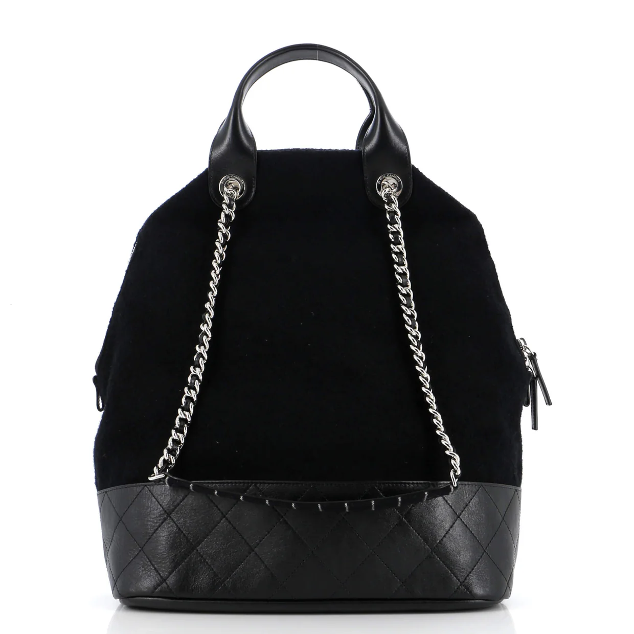 Paris-Hamburg Tote Embroidered Wool with Quilted Calfskin Large - Deep Luxury