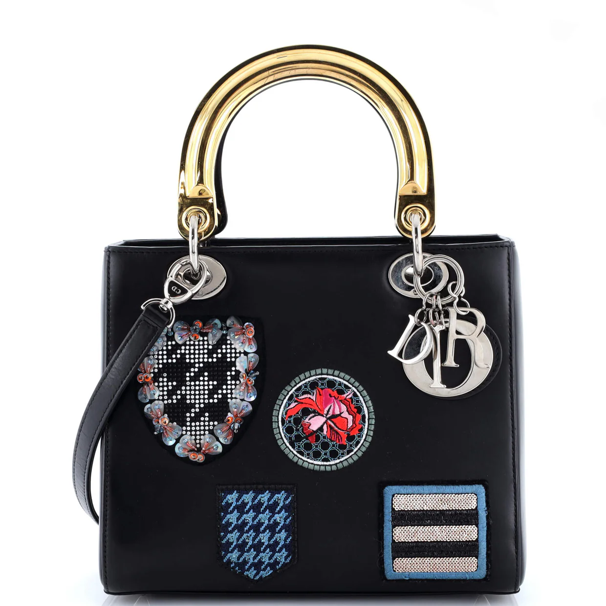 Lady Dior Bag Patch Embellished Leather Medium - Deep Luxury