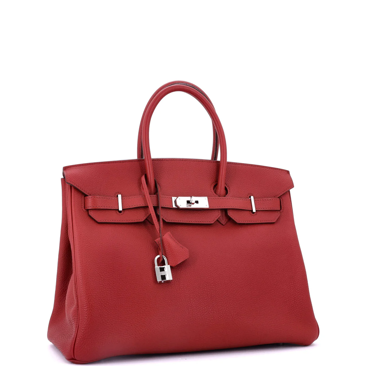 Birkin Handbag Rouge Garance Vache Trekking with Palladium Hardware 35 - Deep Luxury
