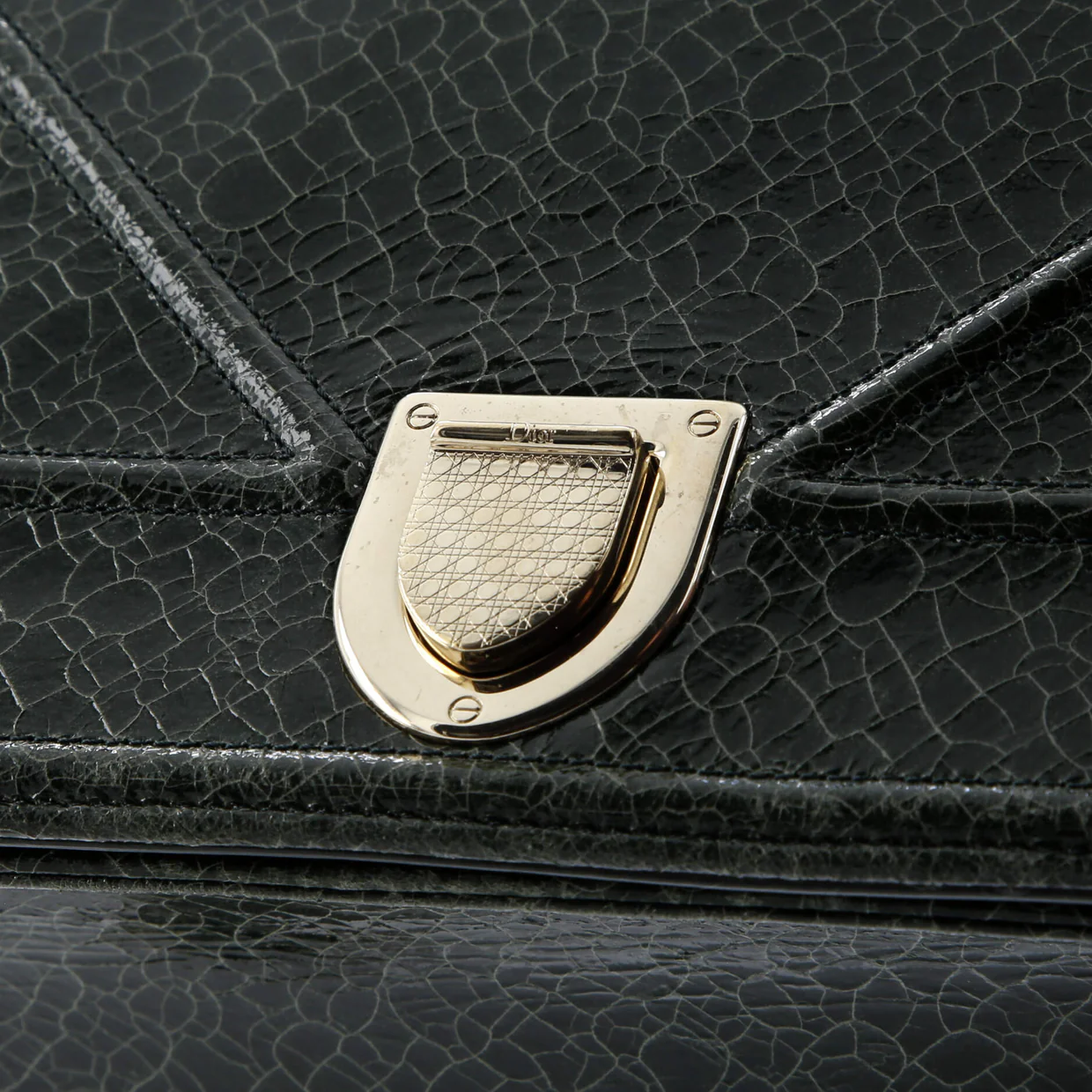 Diorama Flap Bag Crackled Deerskin Medium - Deep Luxury