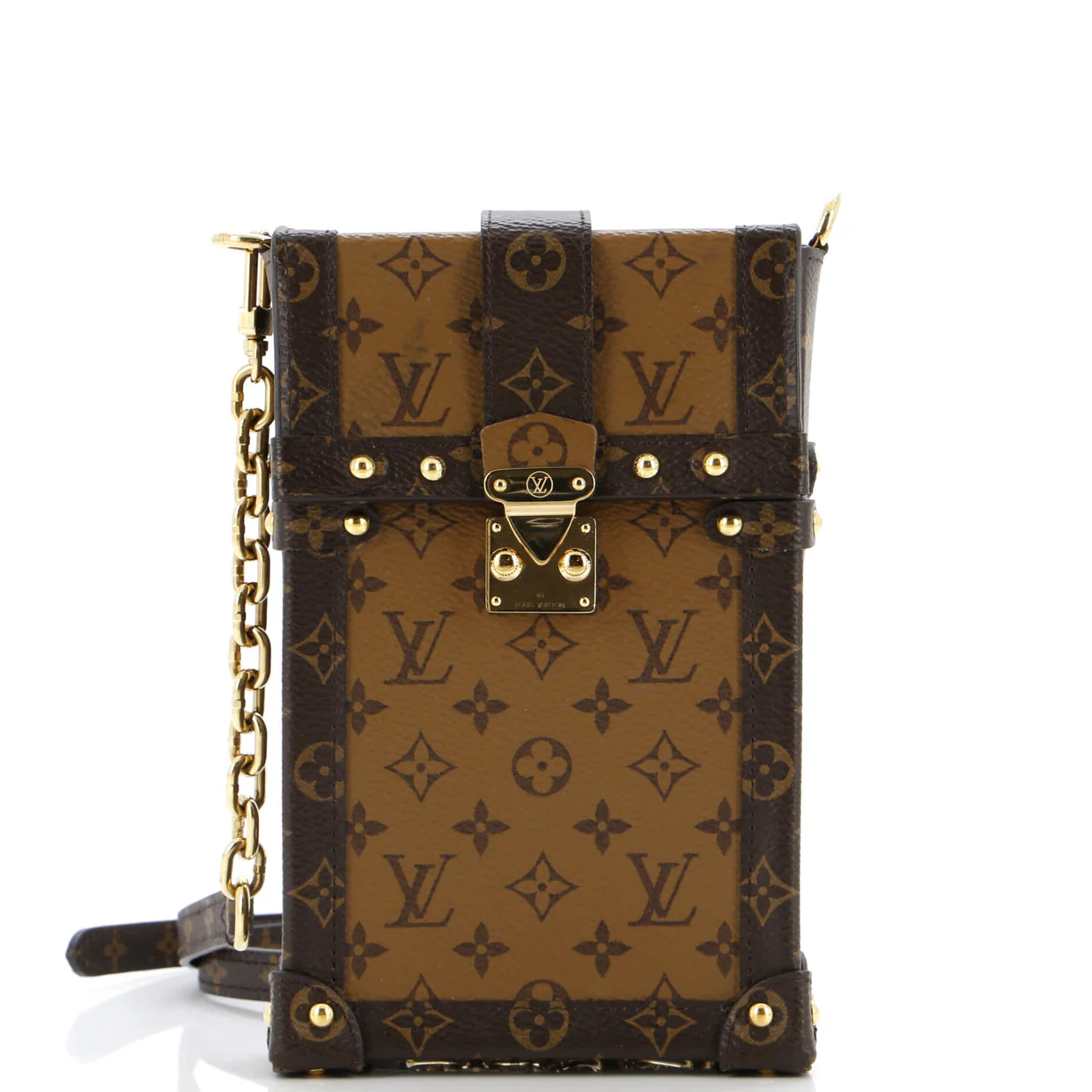Vertical Trunk Pochette Reverse Monogram Canvas - Deep Luxury