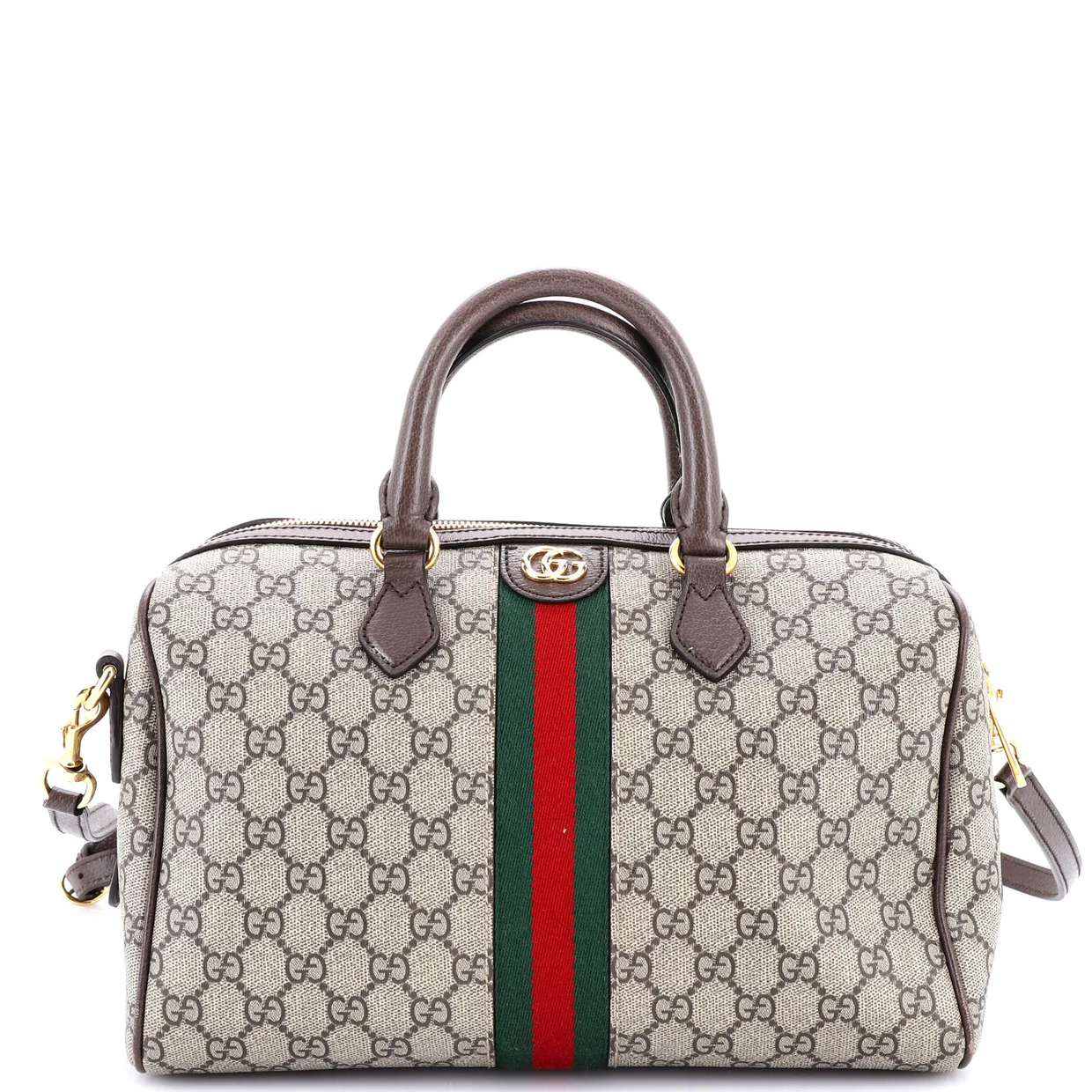 Ophidia Convertible Boston Bag GG Coated Canvas Medium - Deep Luxury