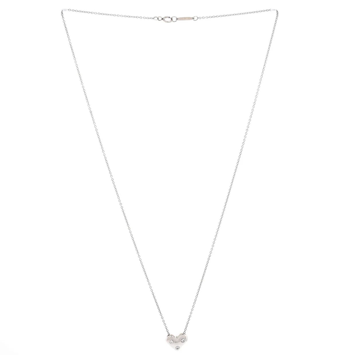 Etoile Heart 3 Diamond Pendant Necklace Platinum with Diamonds - Deep Luxury