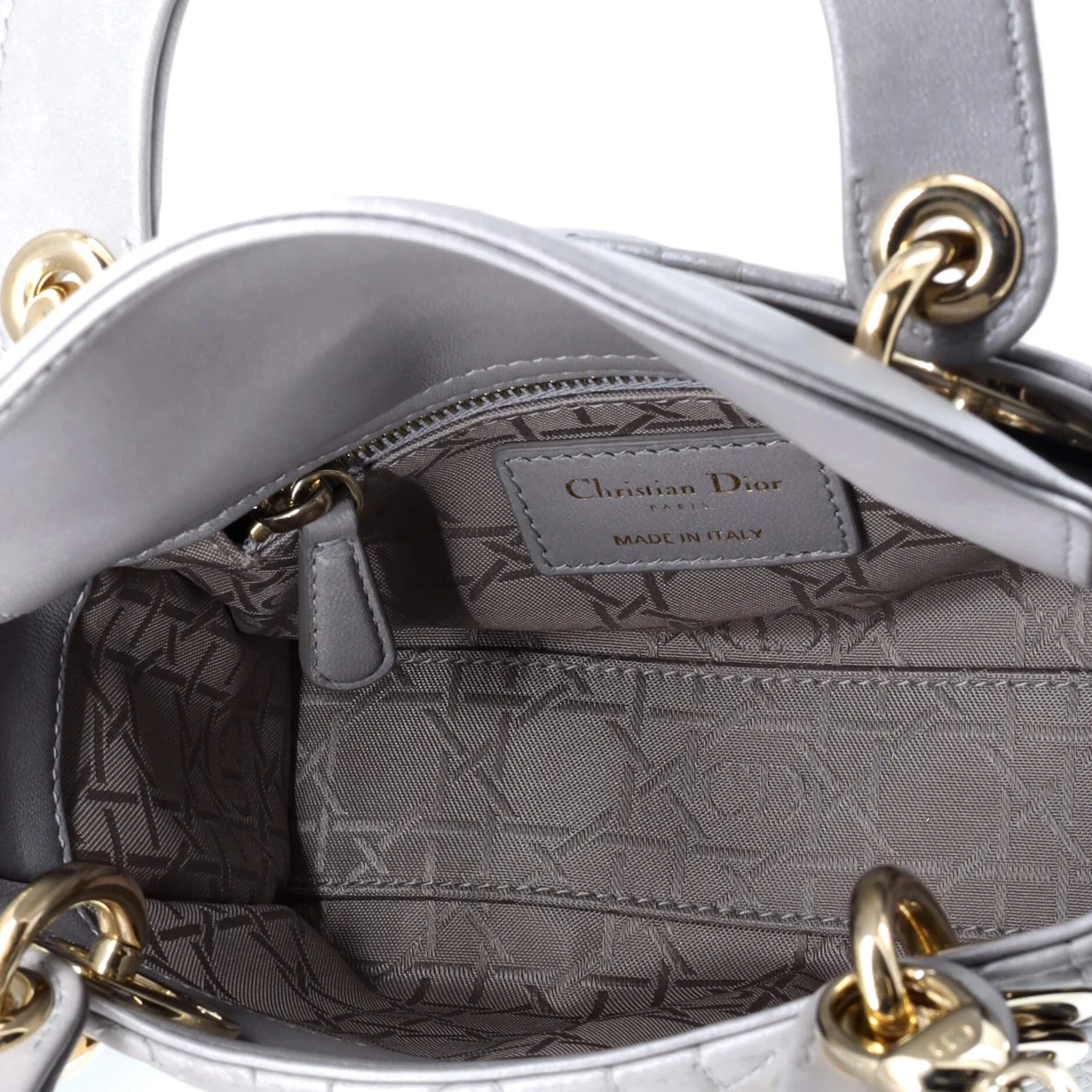 Lady Dior Chain Bag Cannage Quilt Lambskin Mini - Deep Luxury