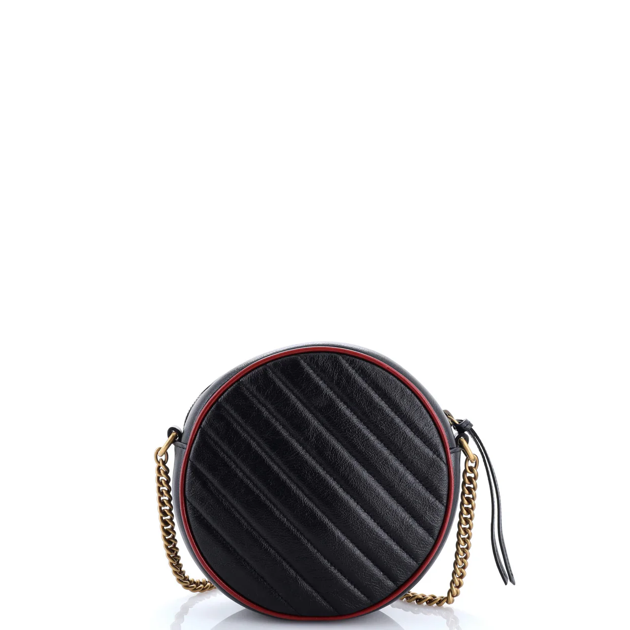 GG Marmont Round Shoulder Bag Diagonal Quilted Leather Mini - Deep Luxury