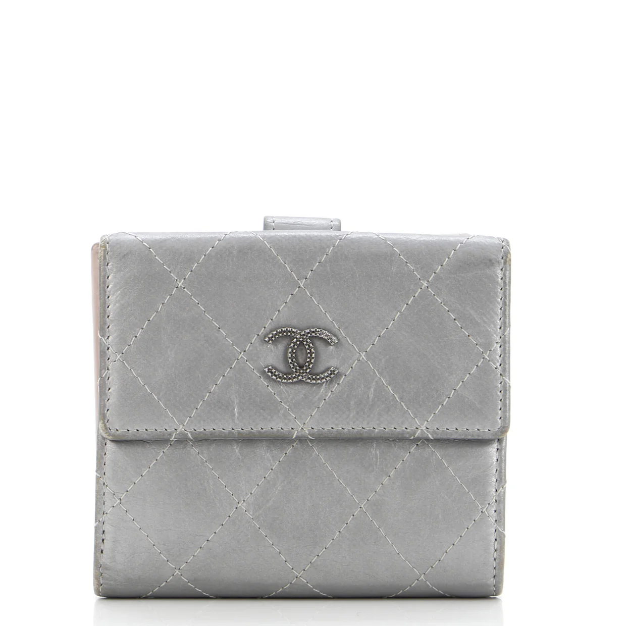 CC Compact Wallet Quilted Calfskin - Deep Luxury