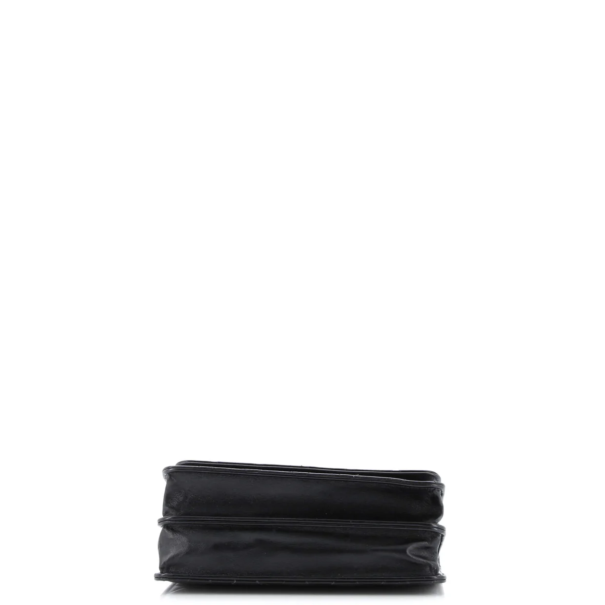 Top Handle Phone Holder with Chain Quilted Lambskin with Crystals - Deep Luxury