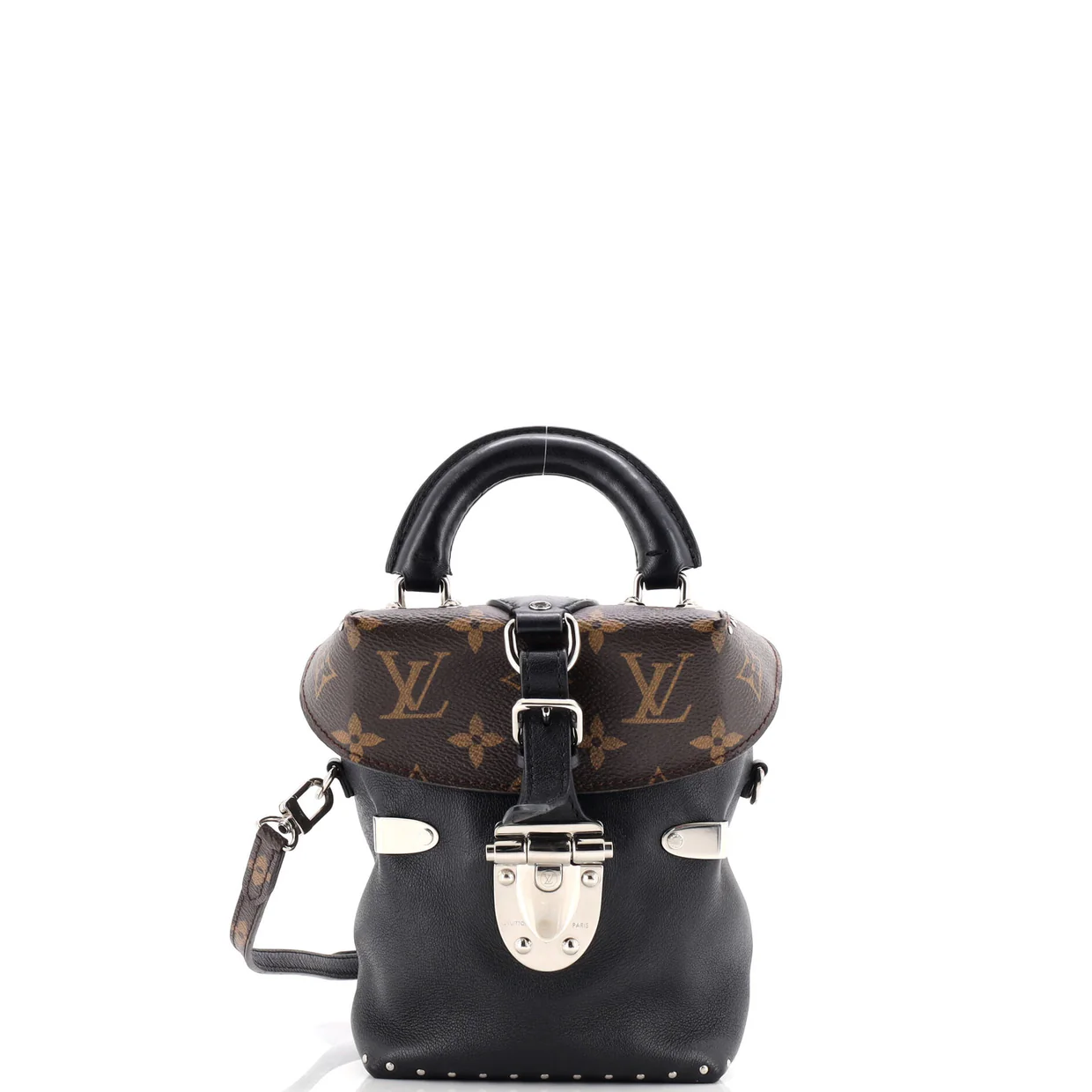 Camera Box Handbag Studded Monogram Canvas and Leather - Deep Luxury