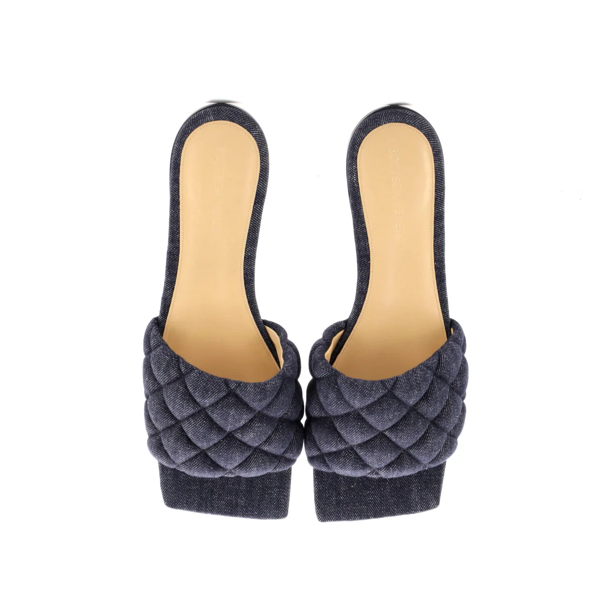 Women's The Padded Flat Sandals Quilted Denim - Deep Luxury
