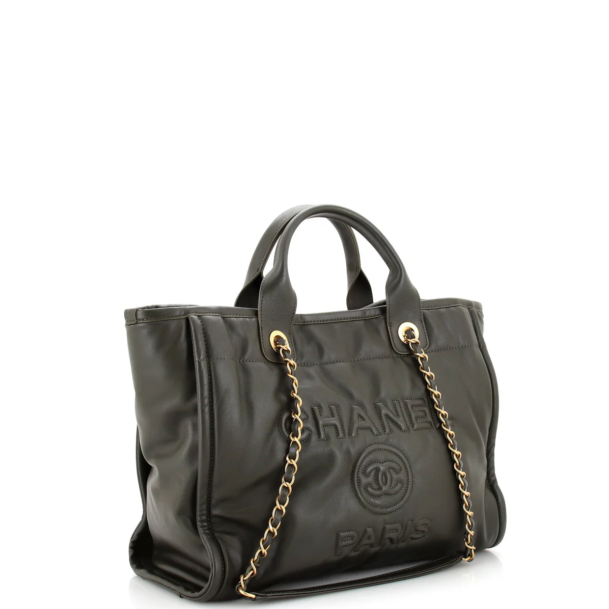 Deauville NM Tote Embossed Calfskin Small - Deep Luxury