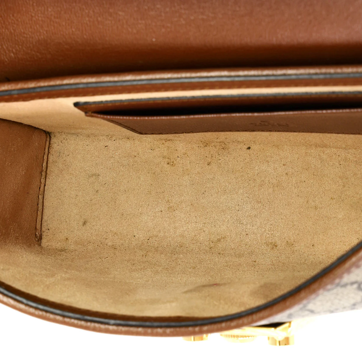 Padlock Top Handle Bag GG Coated Canvas and Leather Mini - Deep Luxury