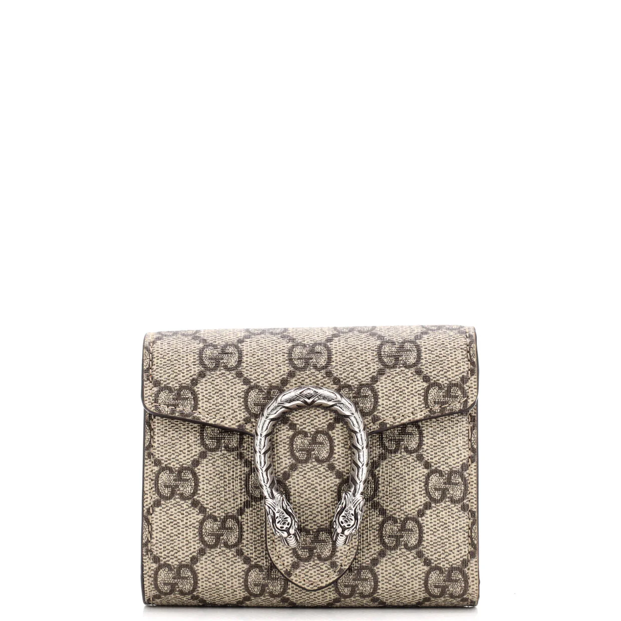 Dionysus Card Case Wallet GG Coated Canvas Compact - Deep Luxury