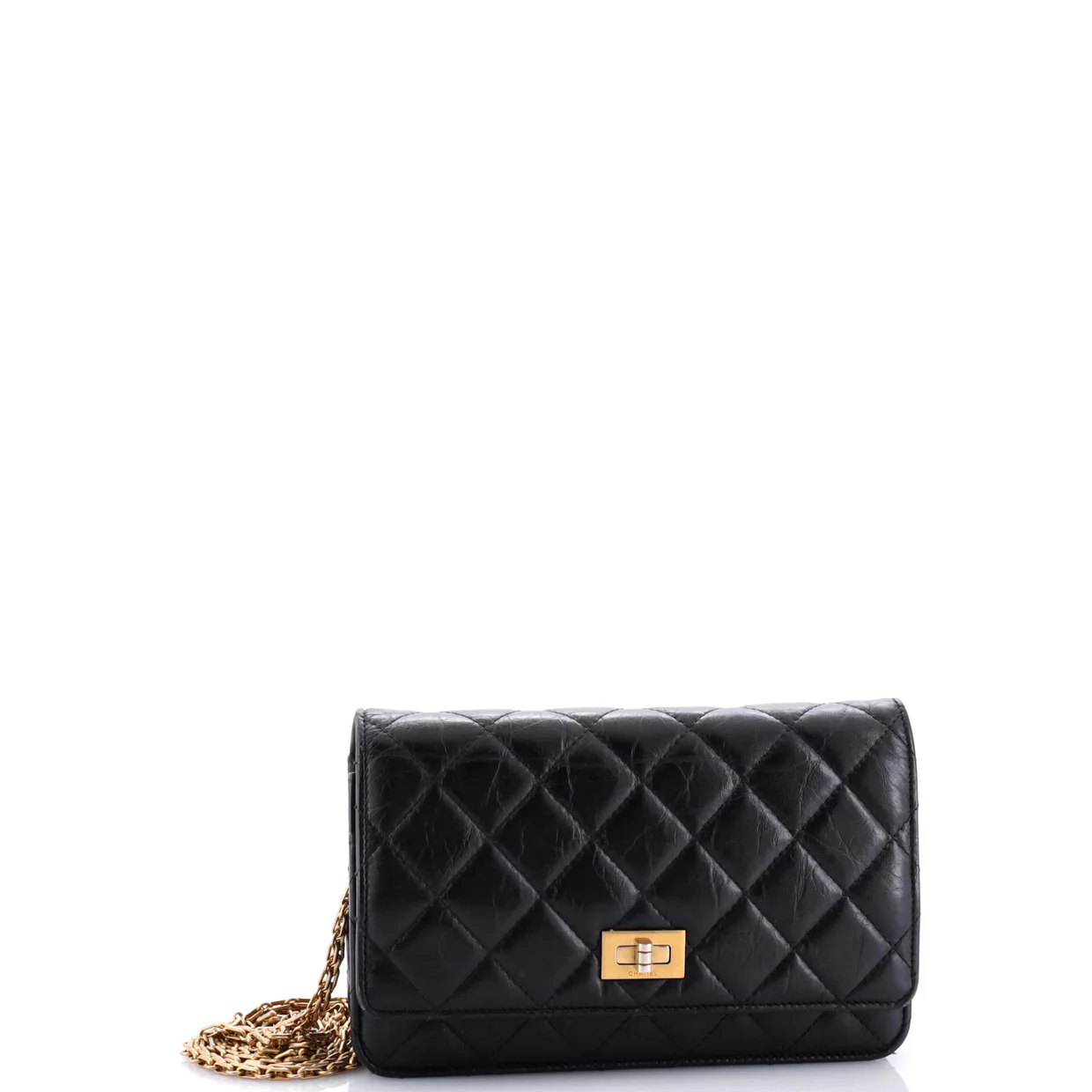 Reissue 2.55 Wallet on Chain Quilted Aged Calfskin Small - Deep Luxury