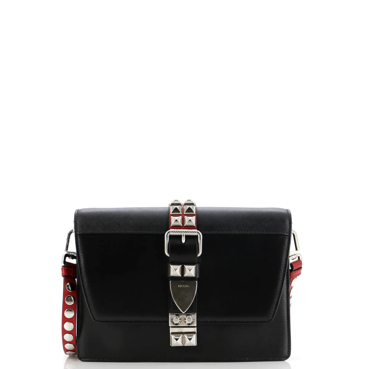 Elektra Shoulder Bag Studded Leather Small - Deep Luxury