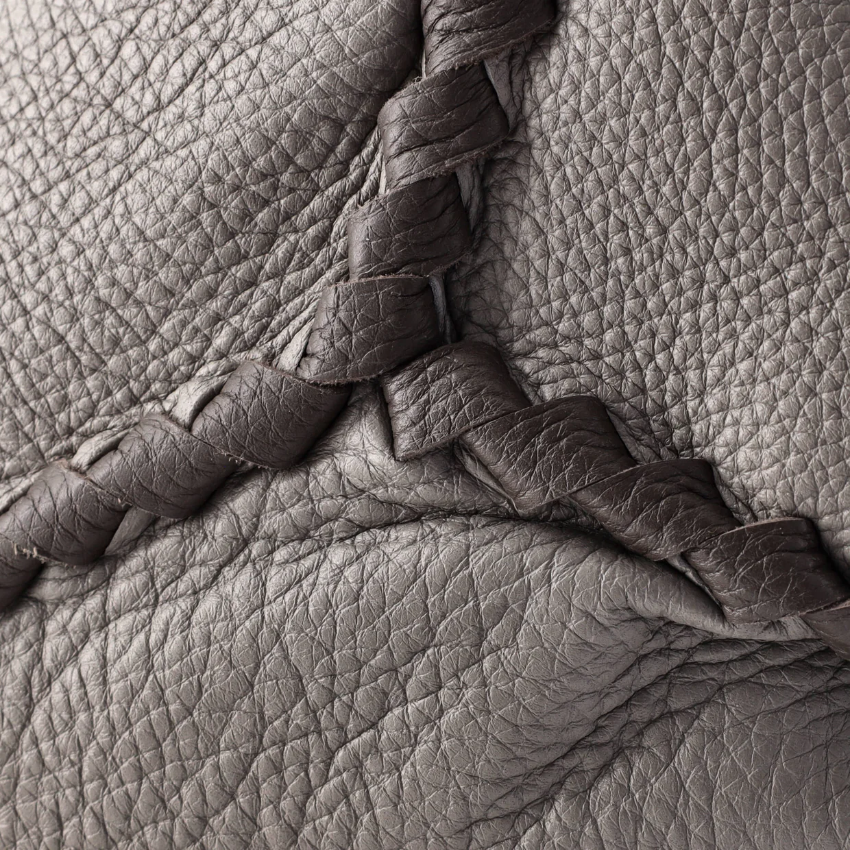 Convertible Tote Cervo with Intrecciato Detail Medium - Deep Luxury