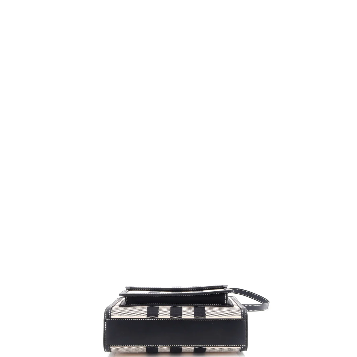 Pocket Tote Check Canvas with Leather Mini - Deep Luxury