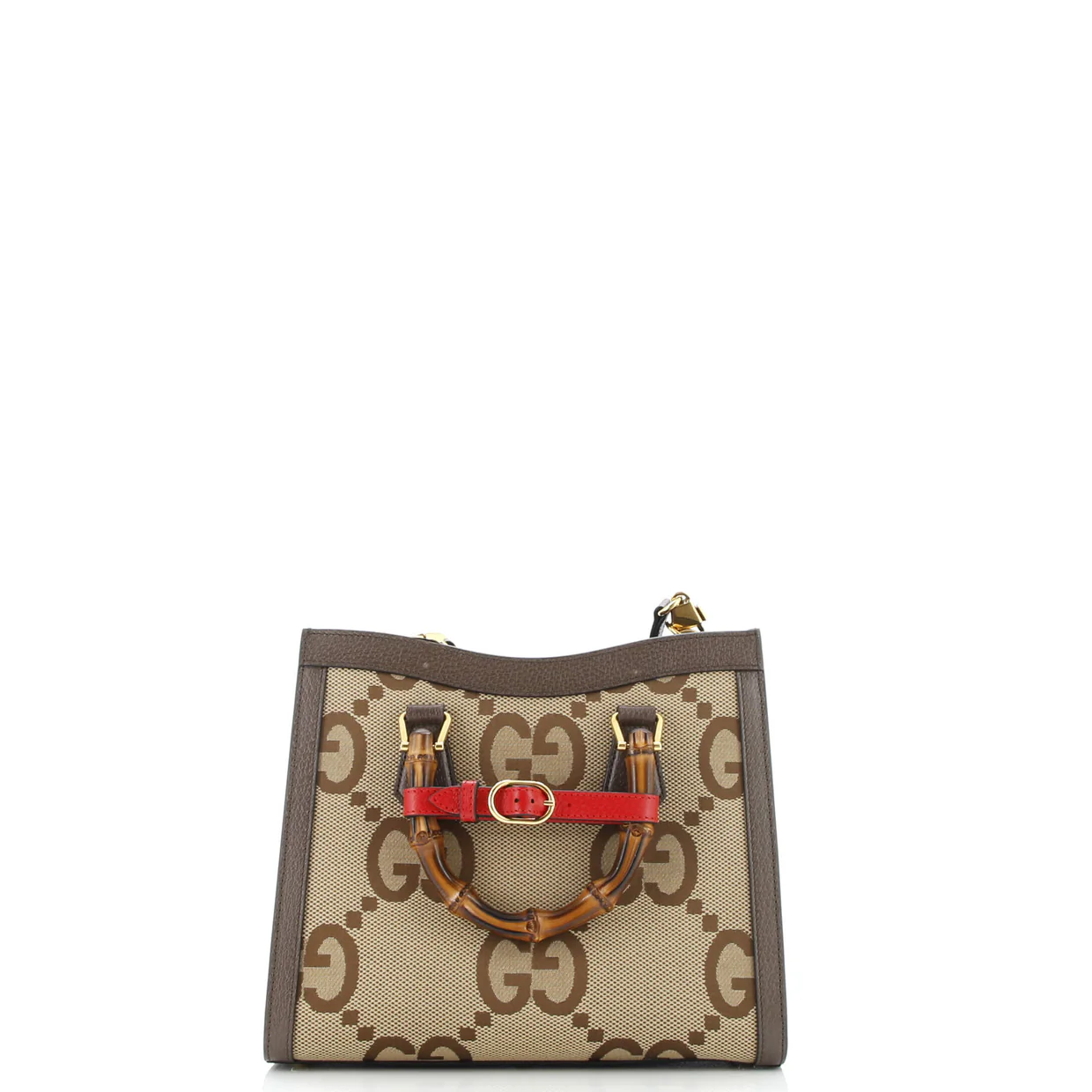 Diana NM Bamboo Handle Tote Jumbo GG Canvas Small - Deep Luxury