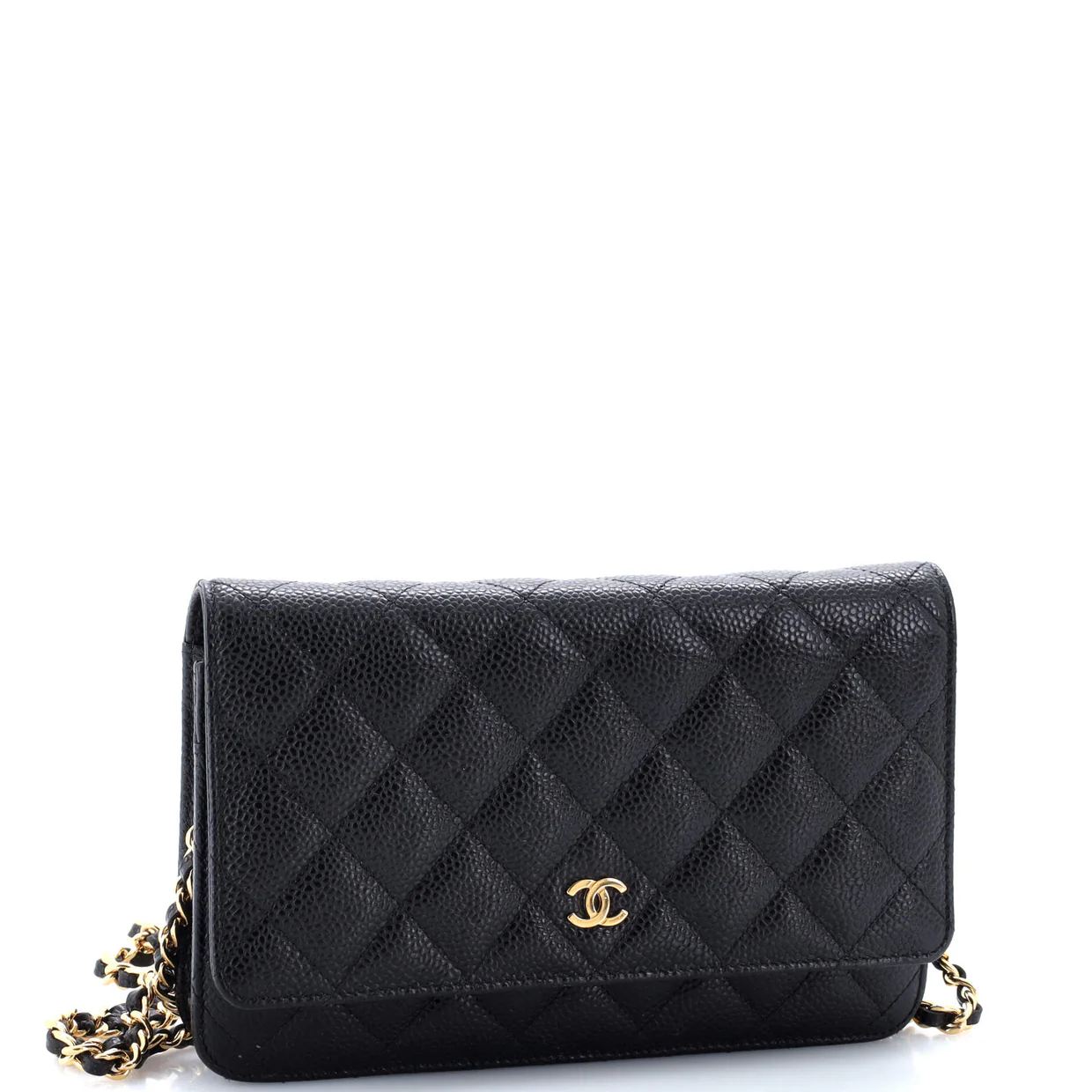 Wallet on Chain Quilted Caviar - Deep Luxury