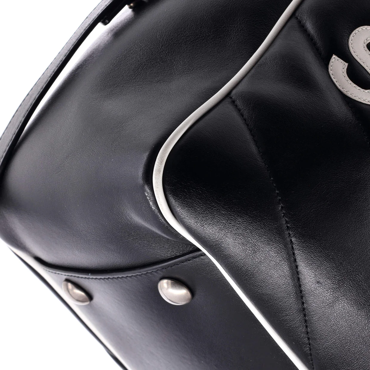 Miles Bowling Bag Matelasse Chevron Leather - Deep Luxury